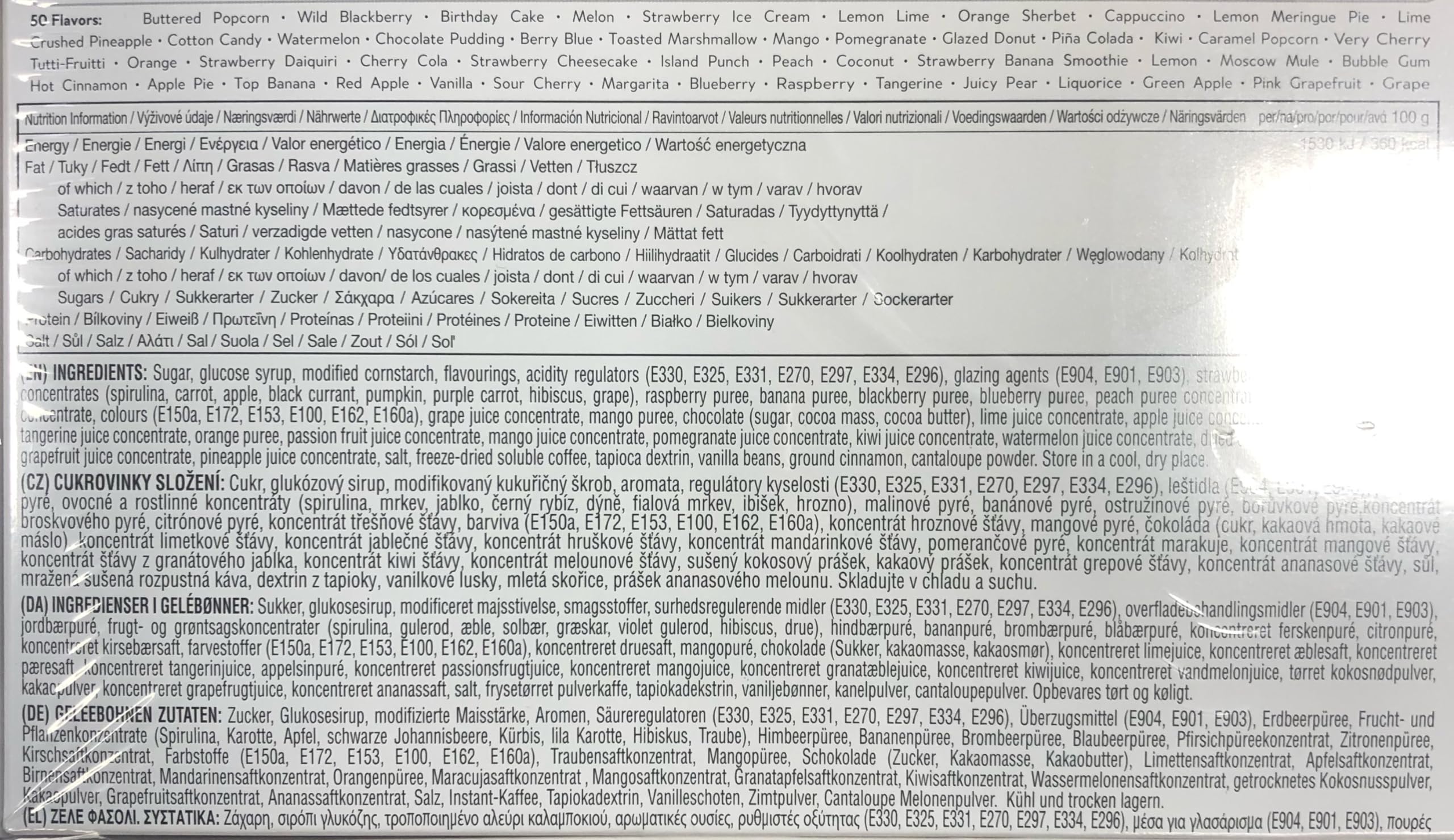 Jelly Belly - Jelly Bean Gift Box 600g 50 Flavours 6