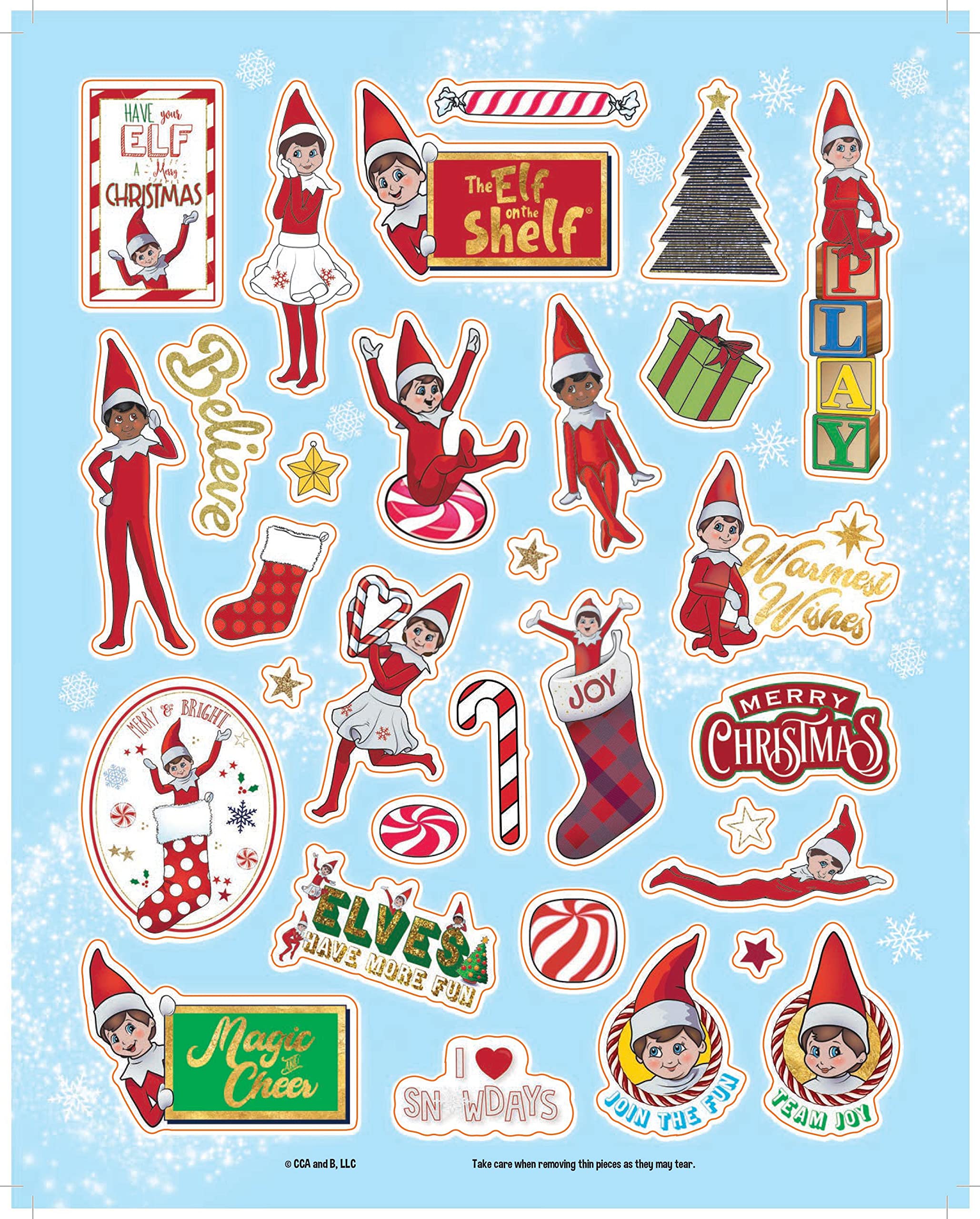 Elf on the Shelf Christmas Activity Pack - Coloring, Sticker & Activity Books with 100+ Reusable Stickers 8