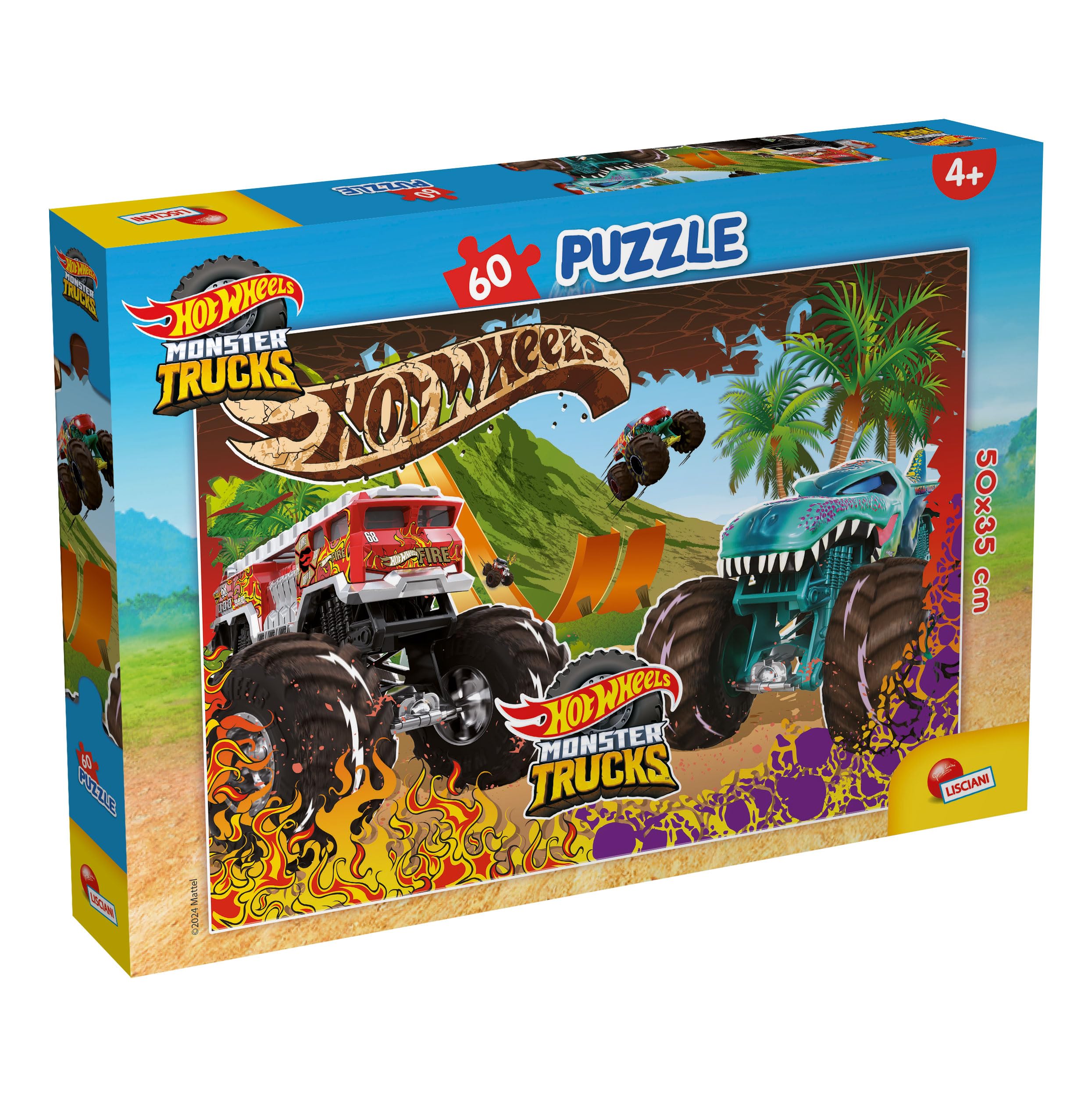 Lisciani Hot Wheels Monster Truck Puzzle - 60 Pieces | Ages 4+ | 35x50cm 1
