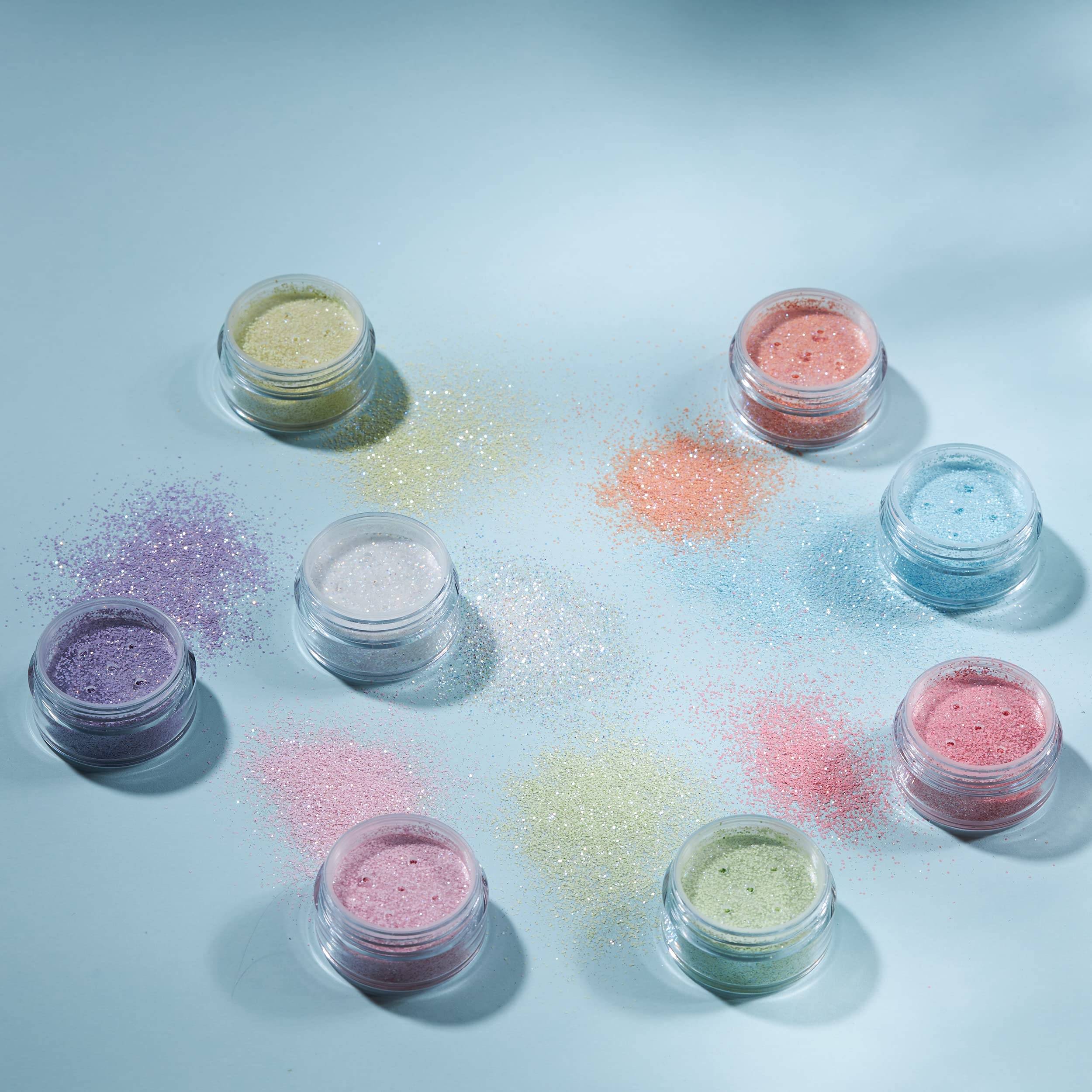 Moon Glitter Pastel Glitter Shakers - Baby Blue Cosmetic Glitter for Face, Body, Nails, Hair, Lips - 5g 6