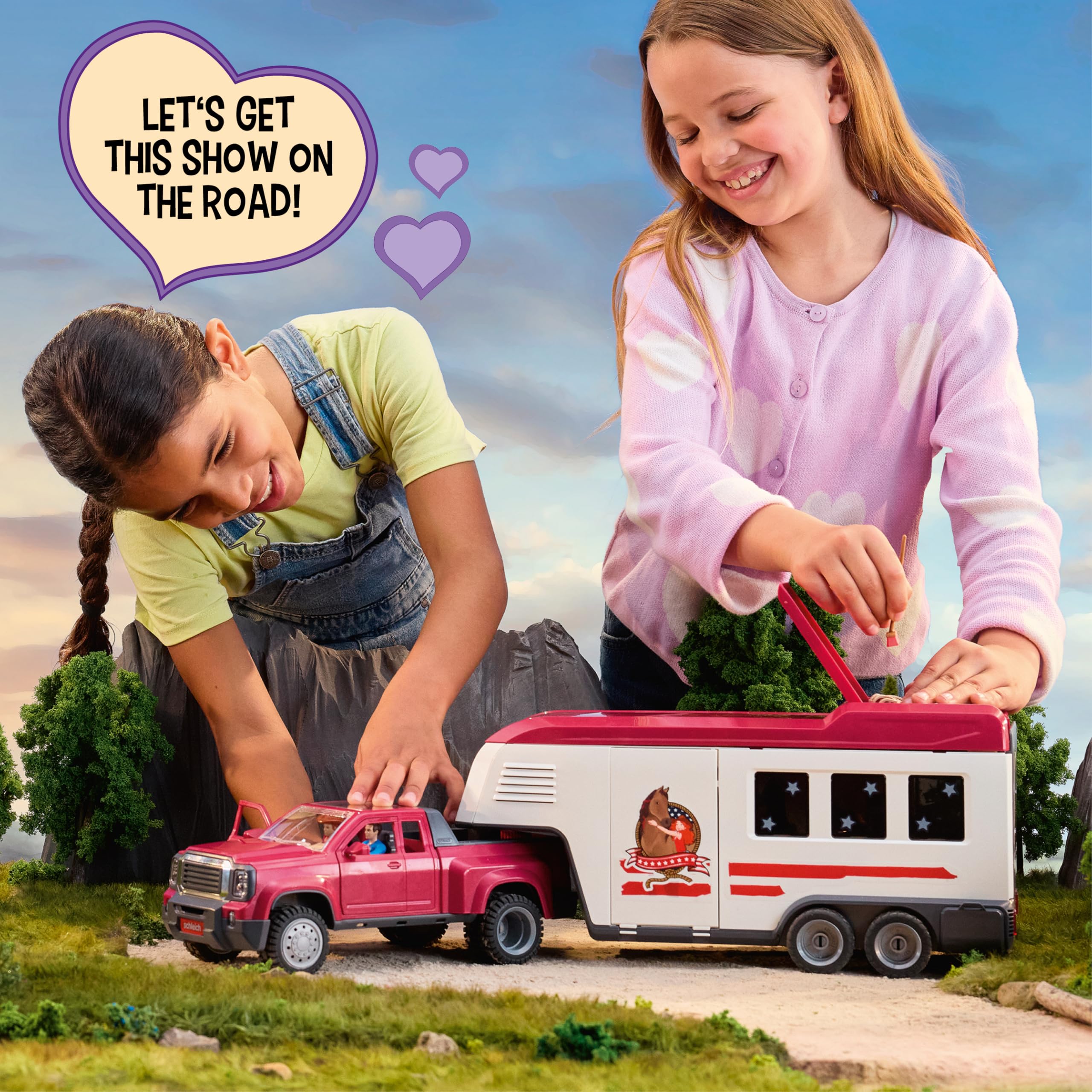 SCHLEICH Horse Club Lakeside Truck and Trailer Playset | 119 Pieces | Ages 5-12