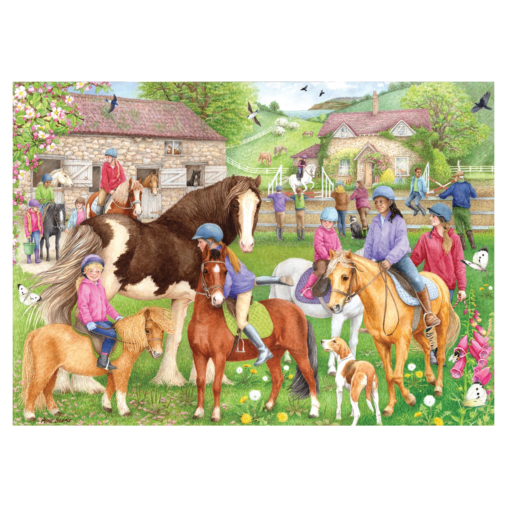 Falcon de Luxe Riding School 1000-Piece Jigsaw Puzzle by Anne Searle - Adult Puzzle 6