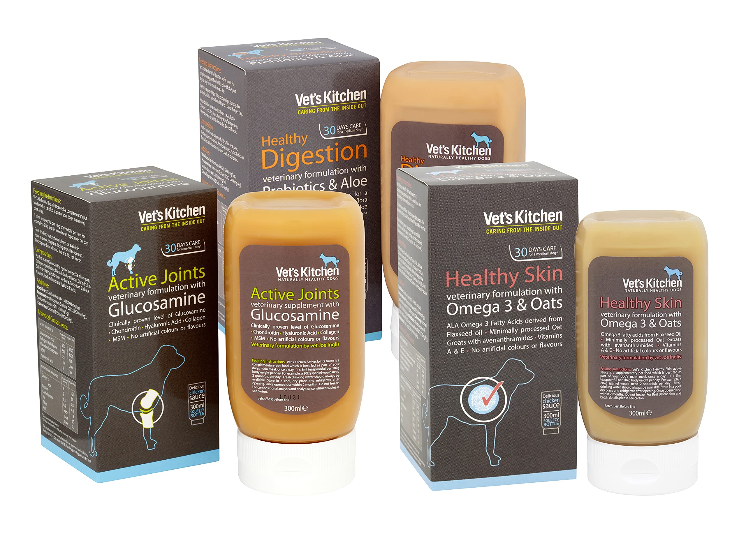 Vet's Kitchen Digestive Care Supplement Sauce for Dogs - Chicken Flavour | Aids Digestion | 300ml