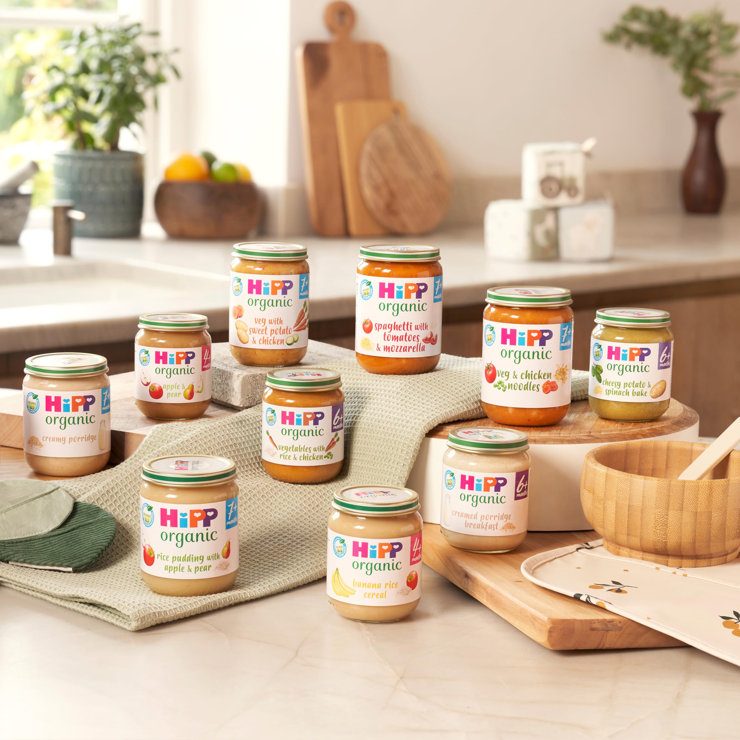 HiPP Organic Carrots & Peas Baby Food Jar 4+ Months 125g (Pack of 6) 8