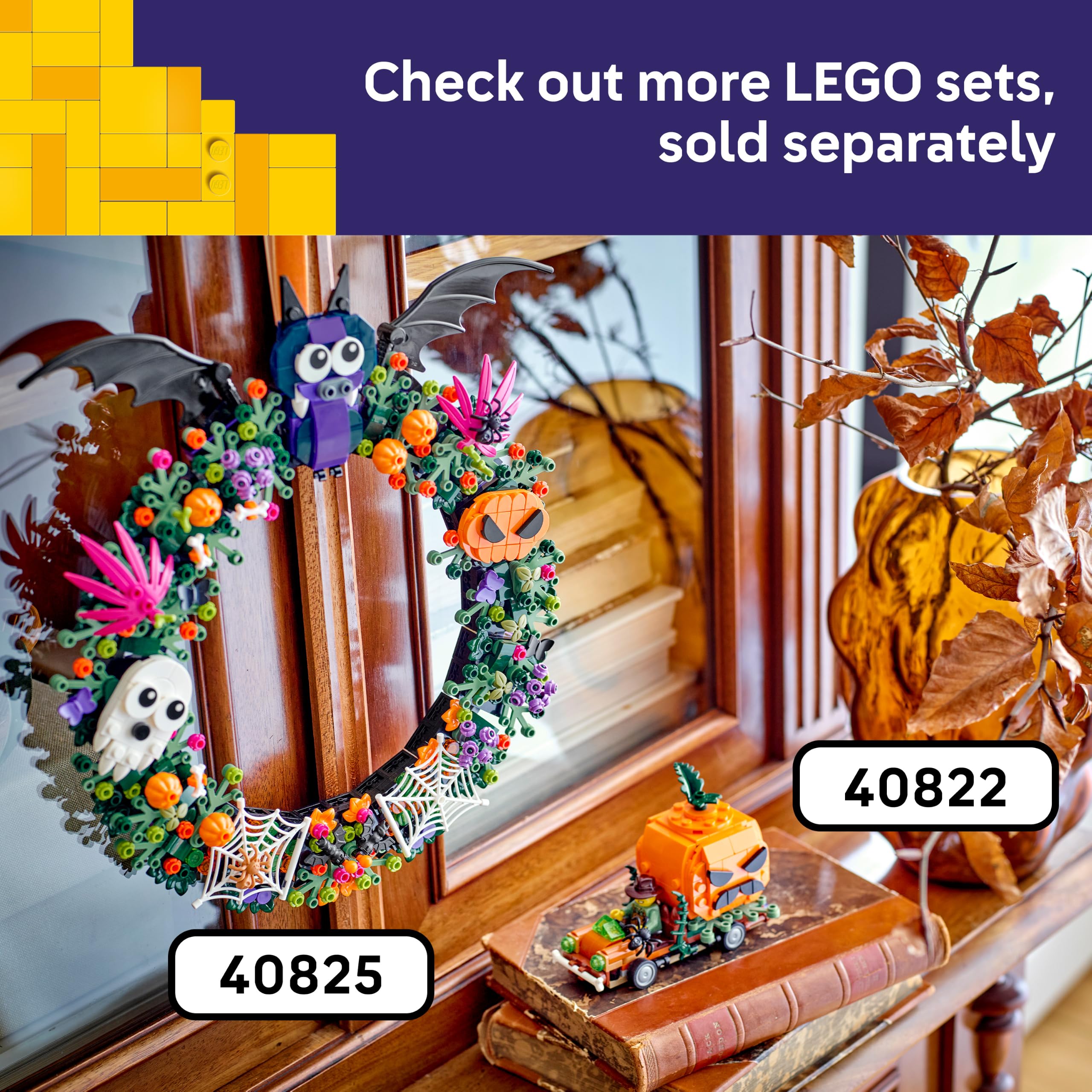 LEGO Jack-O'-Lantern Pickup Truck Building Set - Halloween Decoration | Ages 8+ | 40822 7