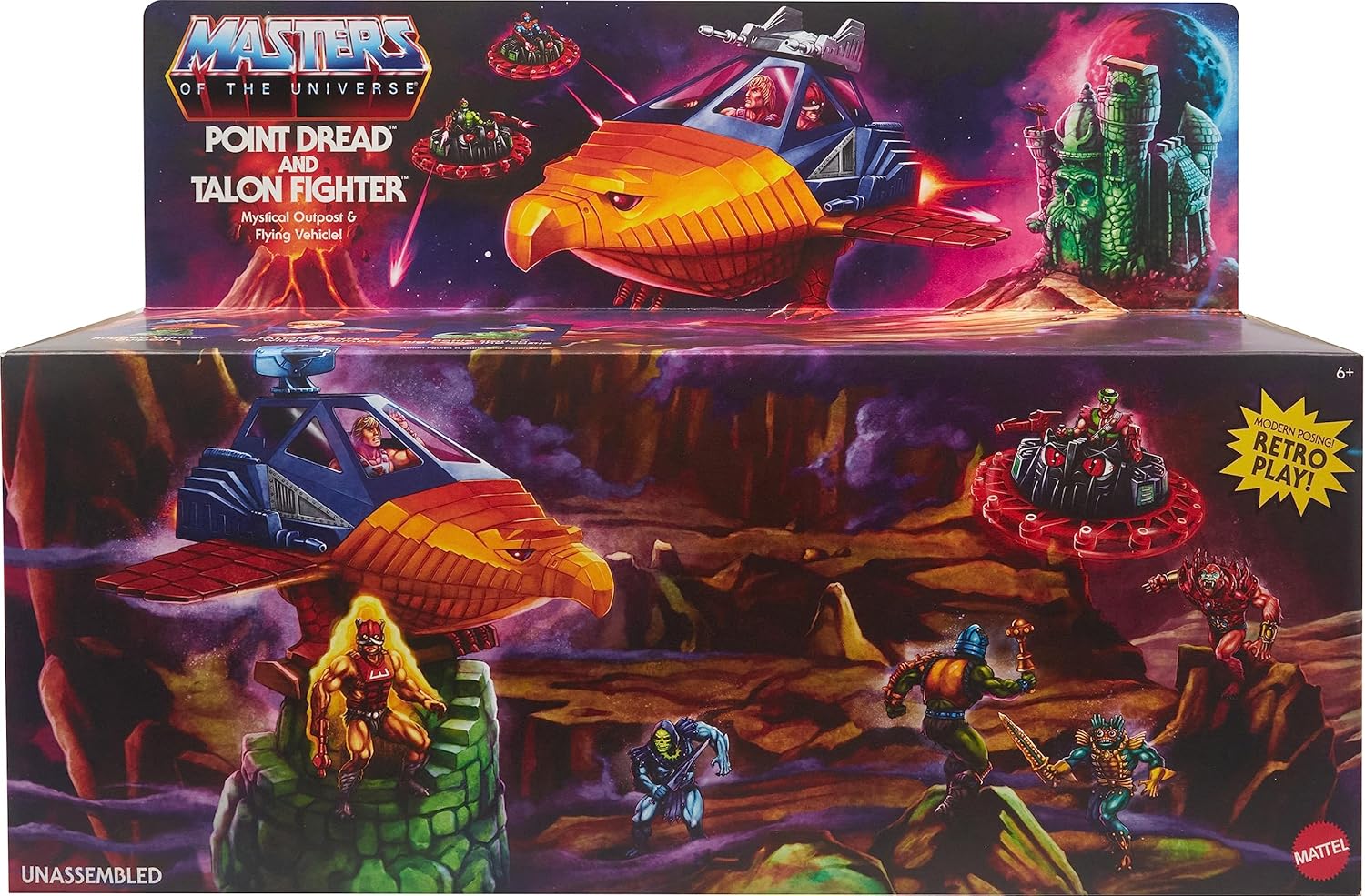 Masters of the Universe Origins Talon Fighter and Point Dread - 5.5-Inch Scale Vehicle and Outpost Playset for Ages 6+ 2