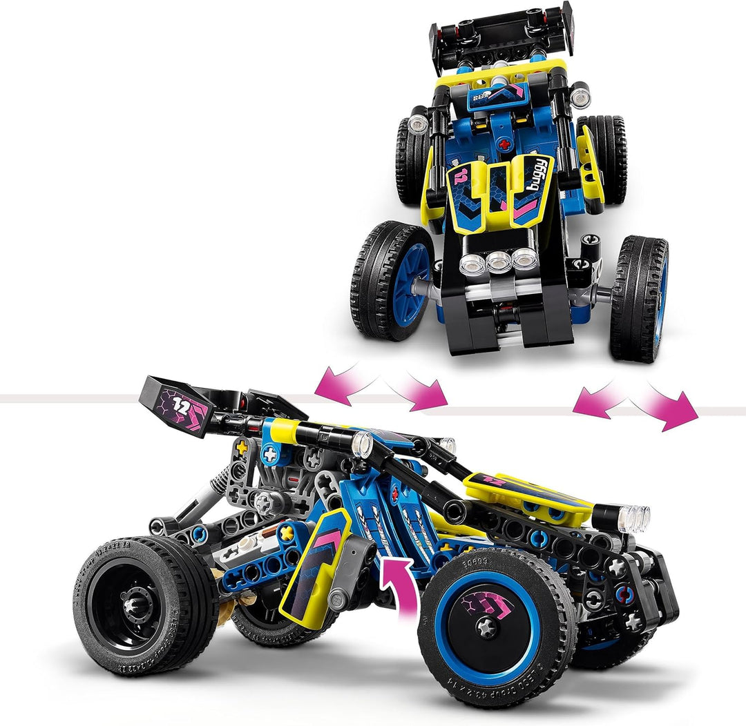 LEGO Technic Off-Road Race Buggy 42164 - 4-Cylinder Engine & Flex Steering Building Set for Kids 8+