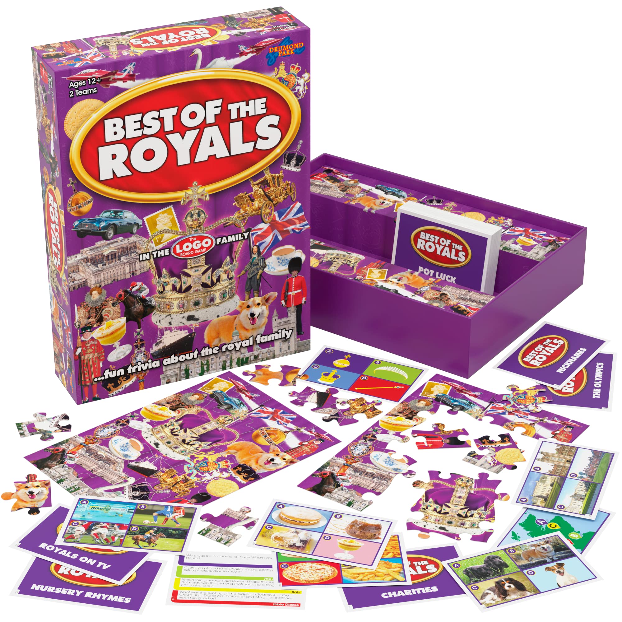 Drumond Park Best of the Royals Logo Board Game for2-8 Players, Family Trivia Game for Ages12+ 14