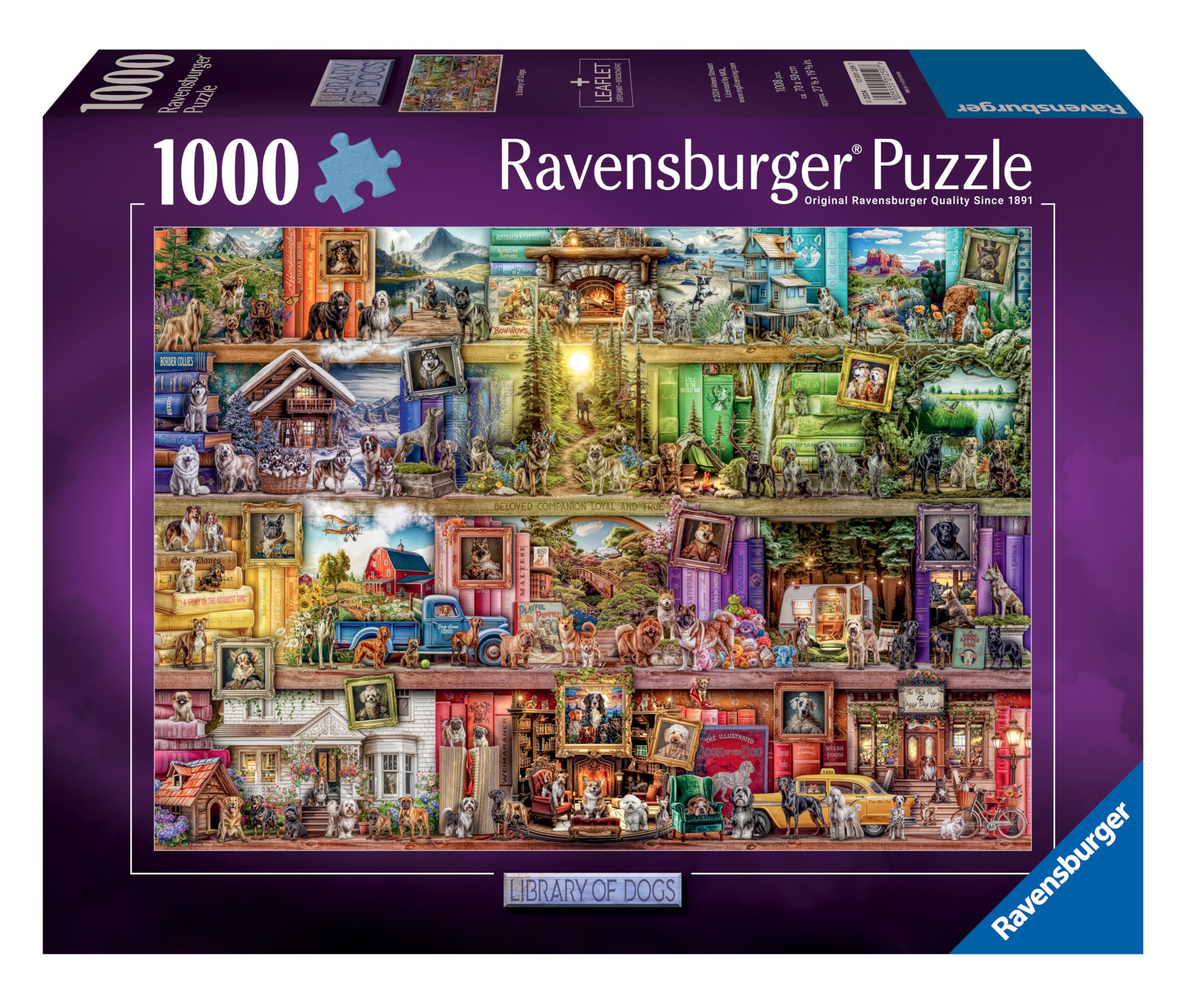 Ravensburger Library of Dogs 1000 Piece Jigsaw Puzzle for Adults and Kids 12+ 4