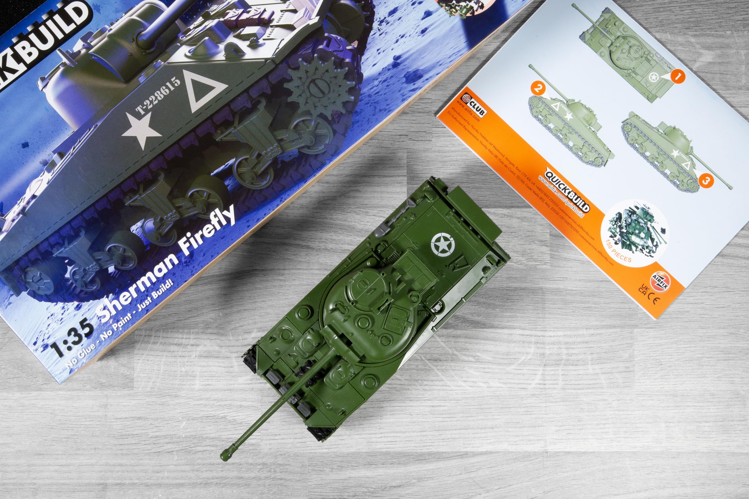 Airfix QUICKBUILD Sherman Firefly Model Tank Kit - 154-Piece Plastic Building Set for Kids & Adults 3