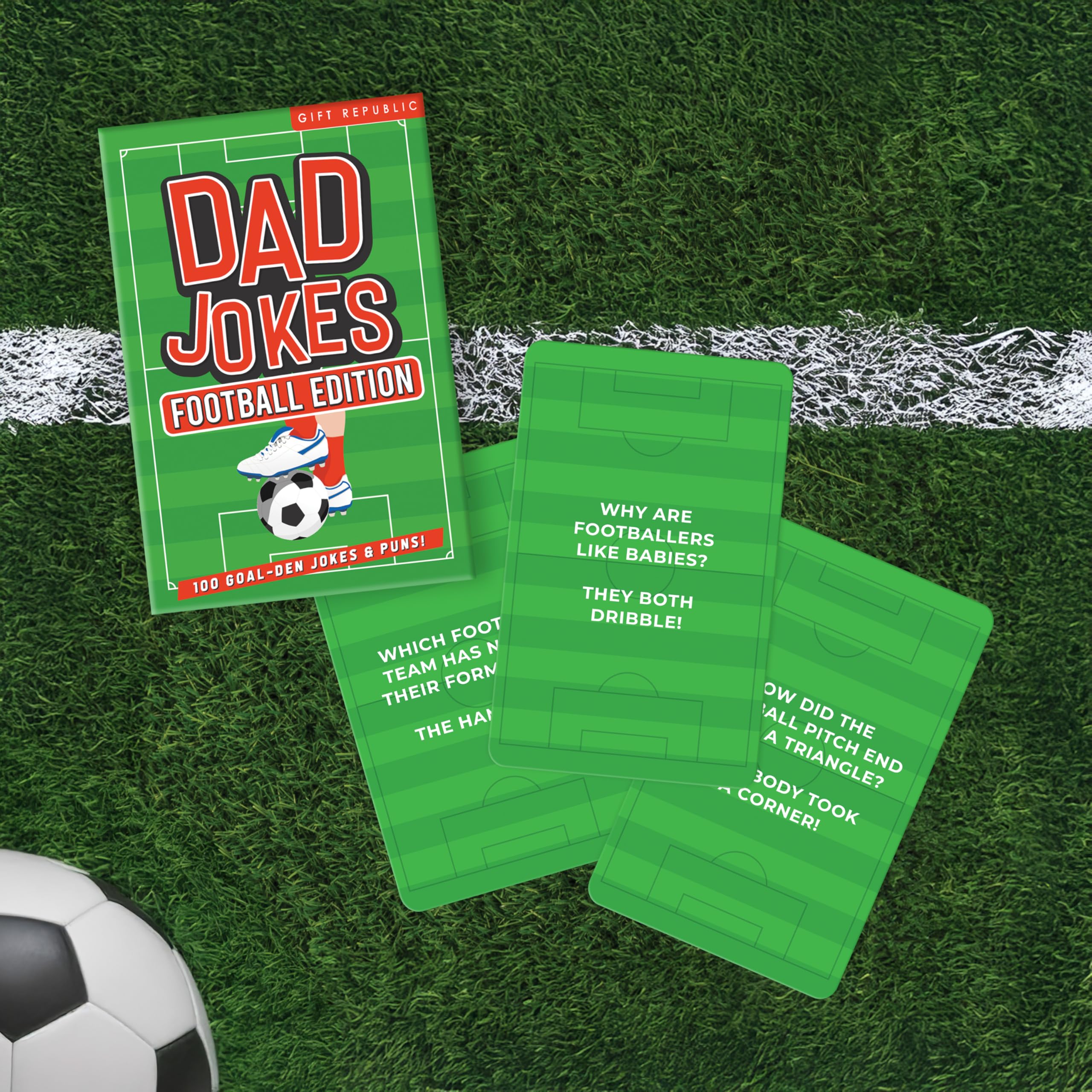 Gift Republic Football Dad Jokes - 100 Card Pack with Football-Themed Puns 10