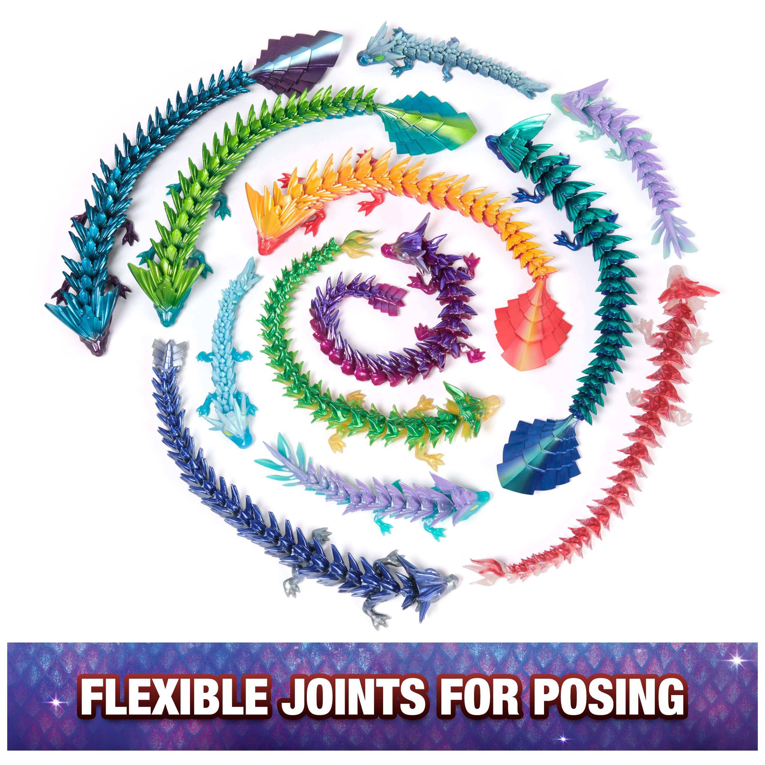 CrystaLynx Dragons - 32 cm Articulated Collectible Figure with Crystal Egg (Random Assortment) 15