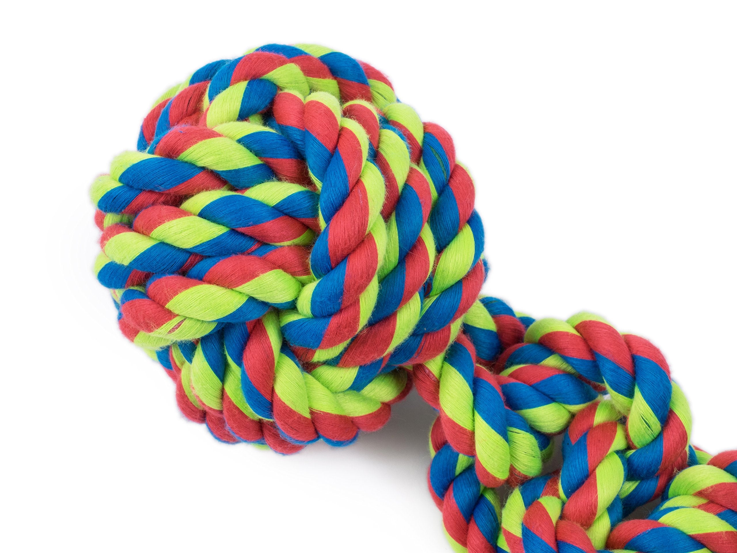 Petface Toyz Rope Ball Tugger Dog Toy for Medium & Large Breeds | Durable Synthetic
