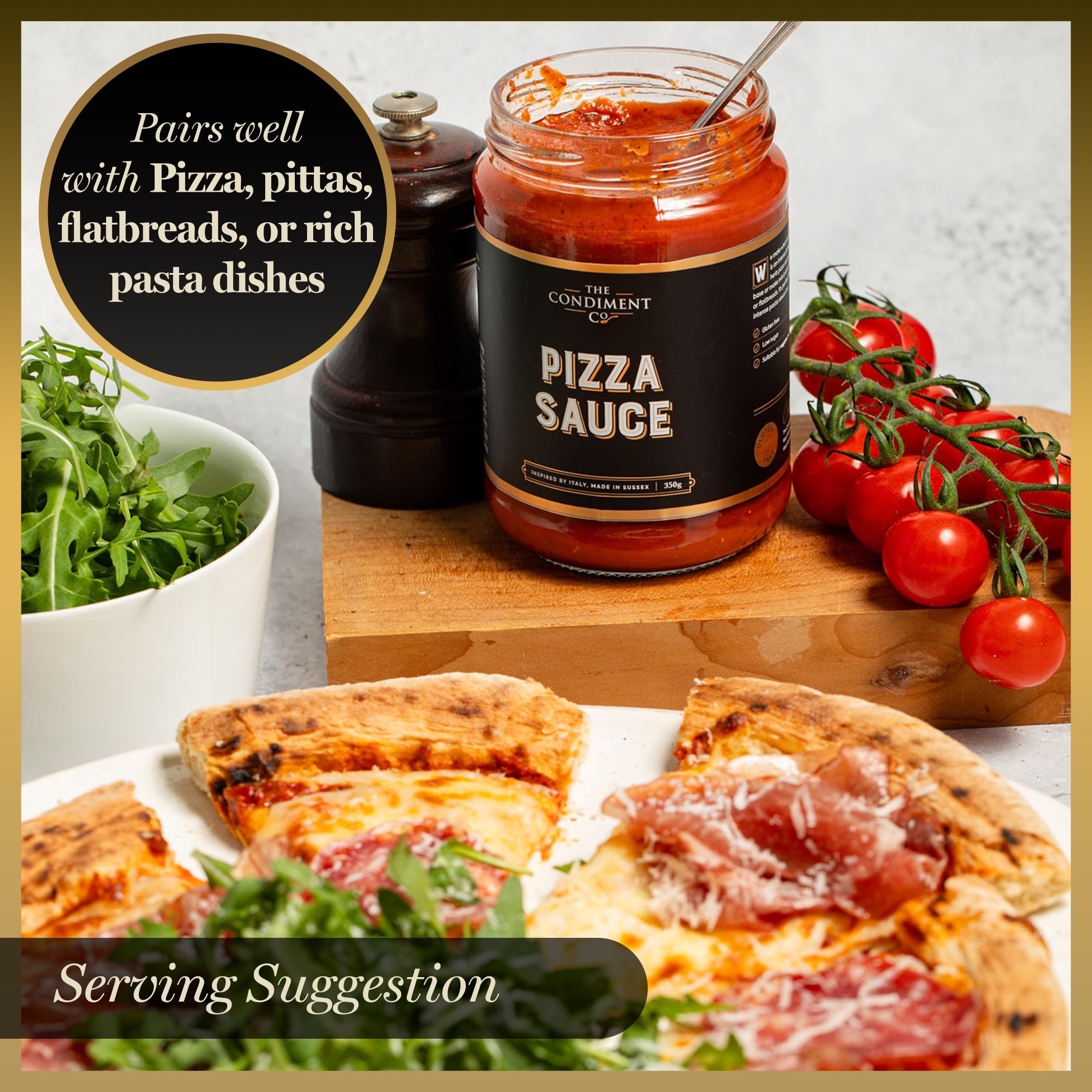 The Condiment Company Pizza Sauce, Rich Tomato & Herb Cooking Sauce 7