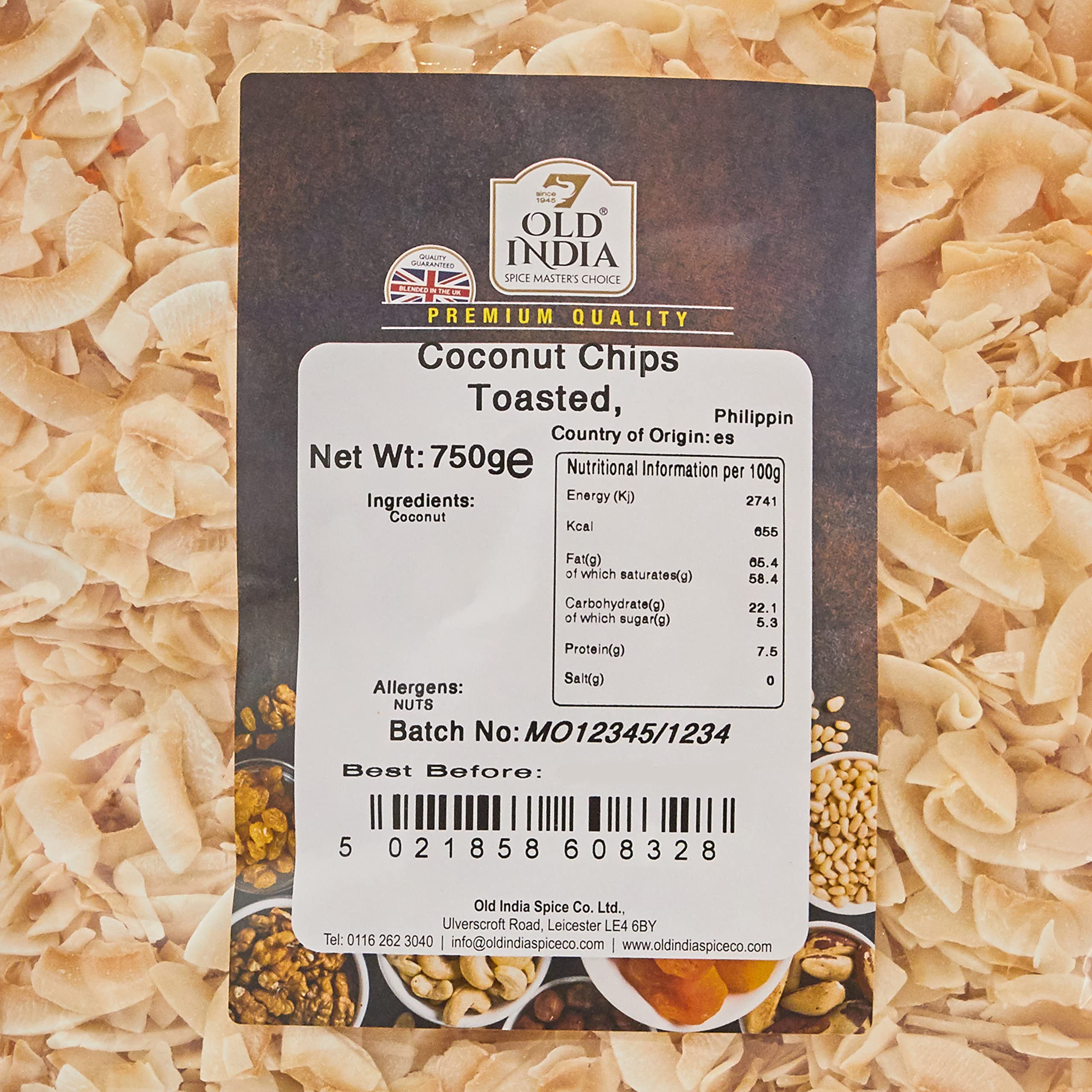Old India Toasted Coconut Chips - 750g