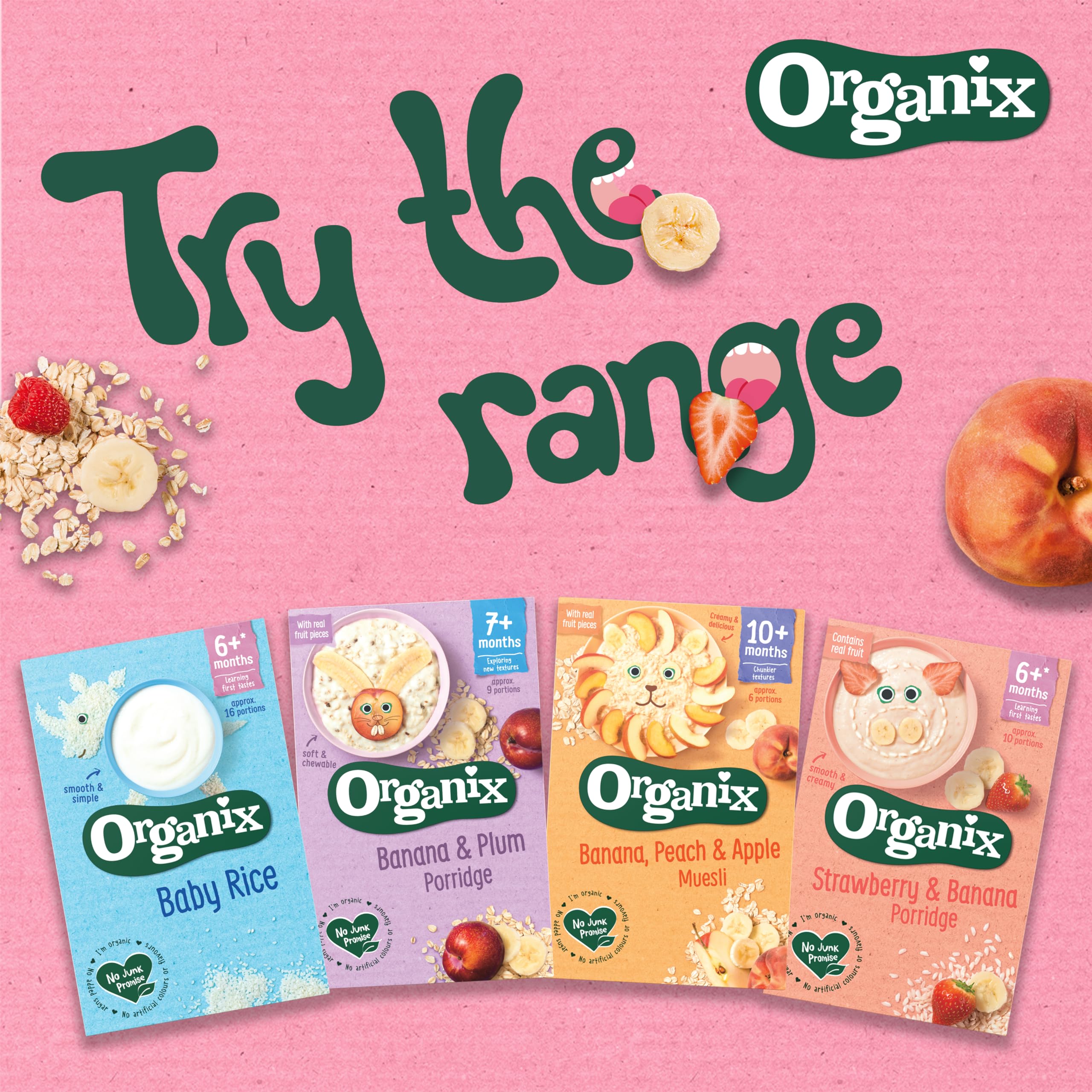 Organix Baby Rice Organic Weaning Snack for 6+ Months - 100g (Pack of 5) 6