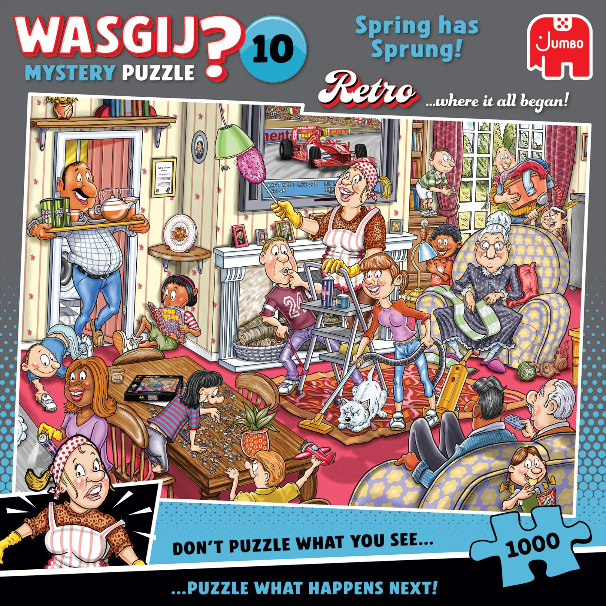 Wasgij Retro Mystery 10, Spring has Sprung! - 1000 Piece Adults Jigsaw Puzzle