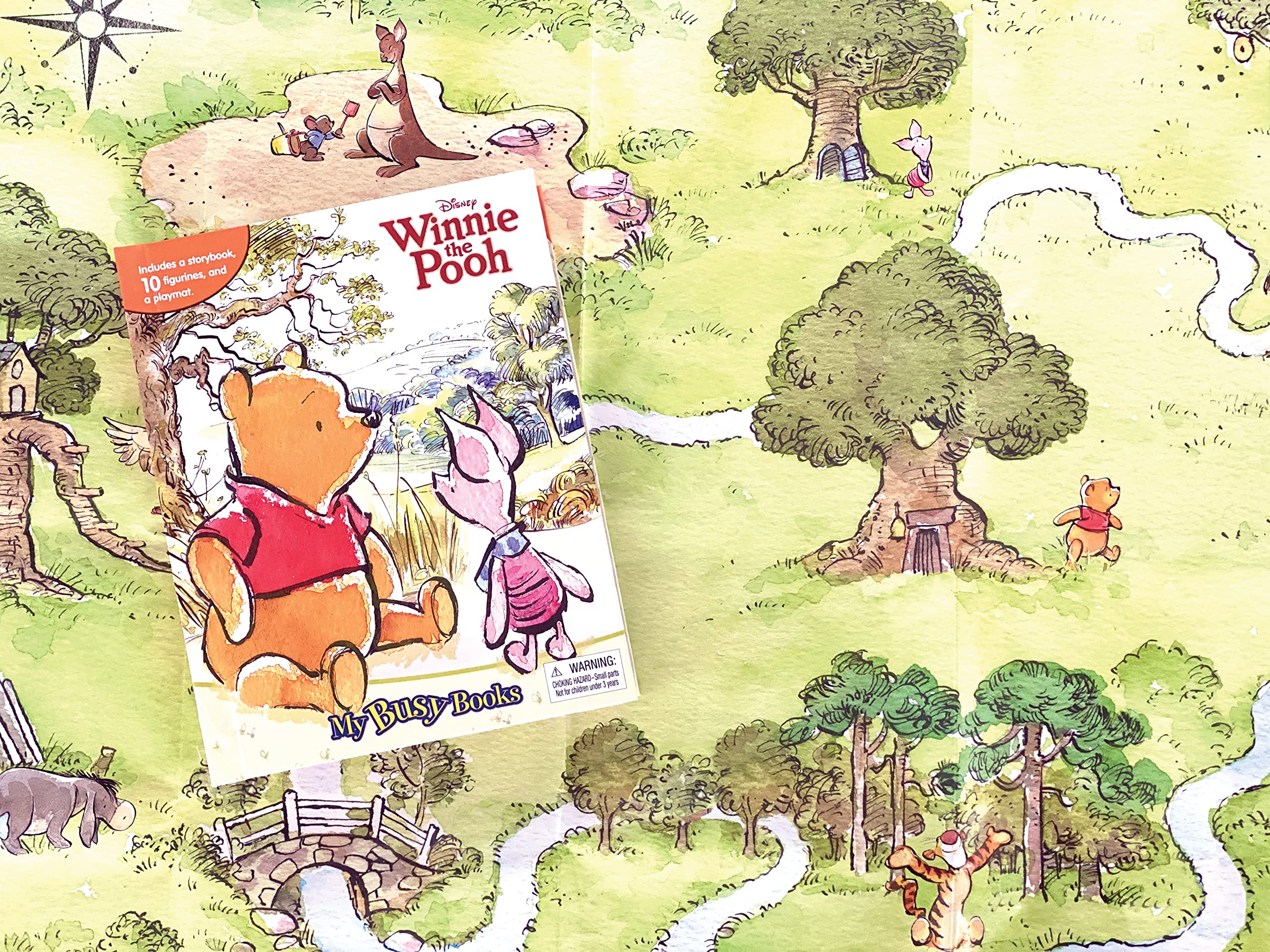 Phidal Disney Winnie the Pooh My Busy Books Activity Book | 10 Figurines & Playmat | Kids Edition