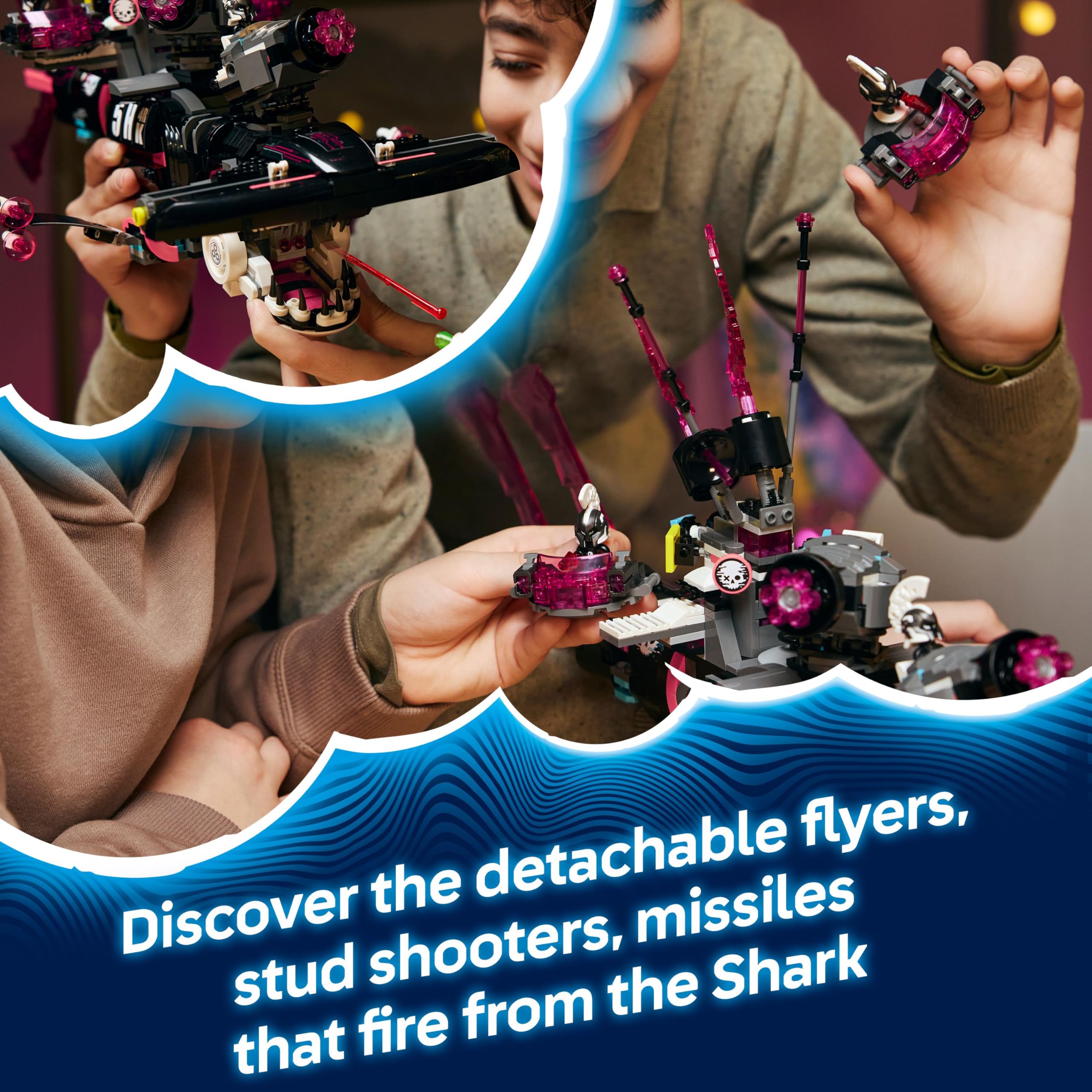 LEGO DREAMZzz Nightmare Shark Submarine Toy 71500 - 2in1 Modular Set for Ages 9+ 4