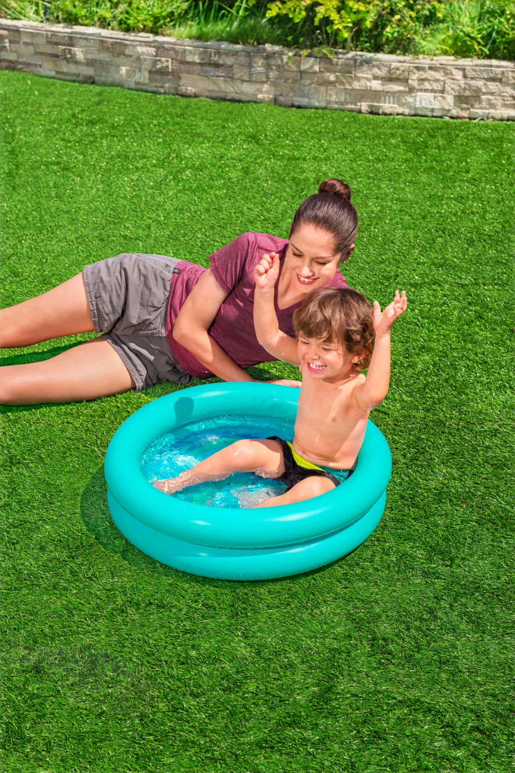 Bestway 2 Ring Inflatable Kiddie Pool - 61cm x 15cm | Ages 2+ | 21L Capacity 7