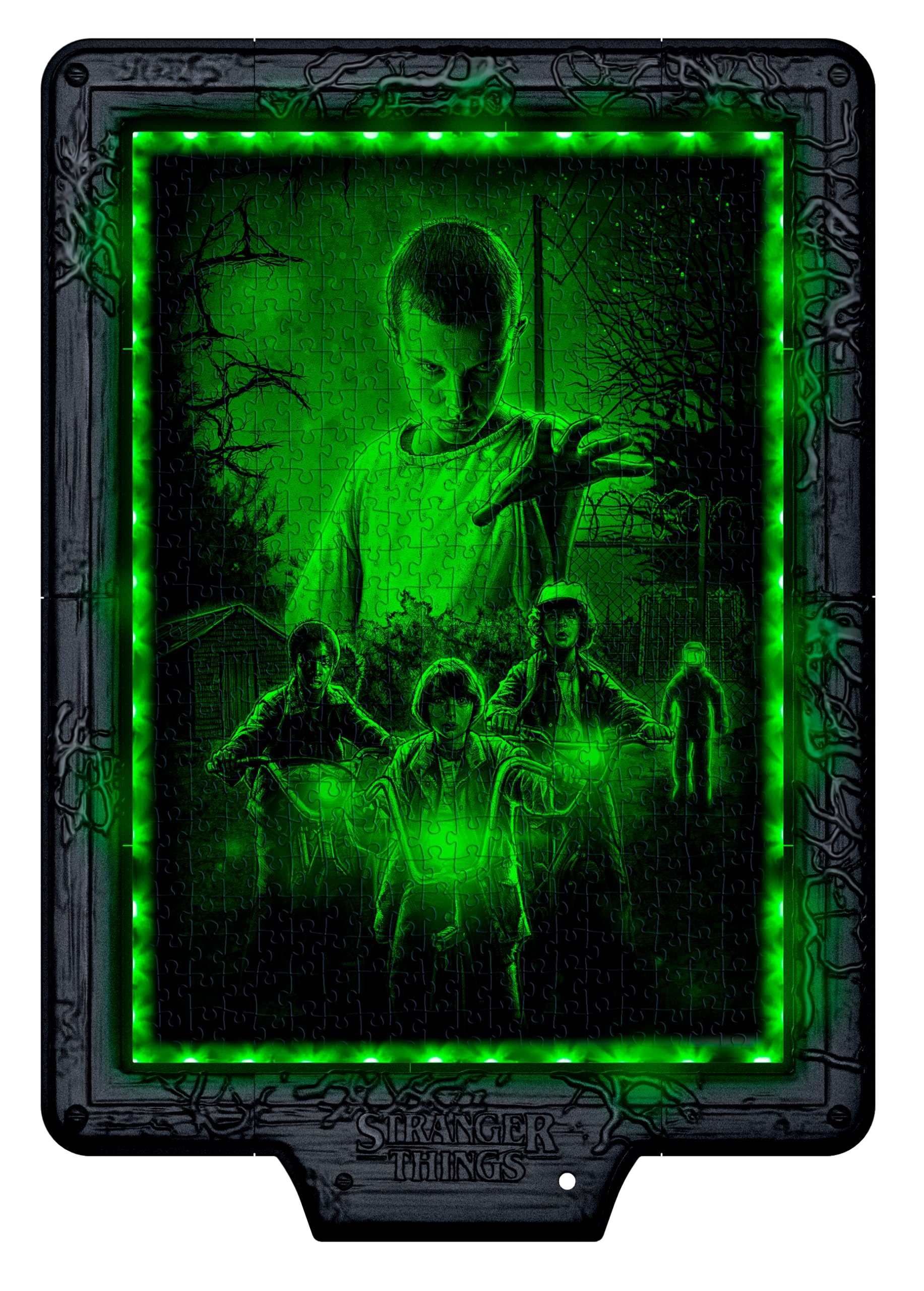 Clementoni Stranger Things Metamorphic Art Puzzle - 520-Piece LED Interactive Puzzle for Fans 6