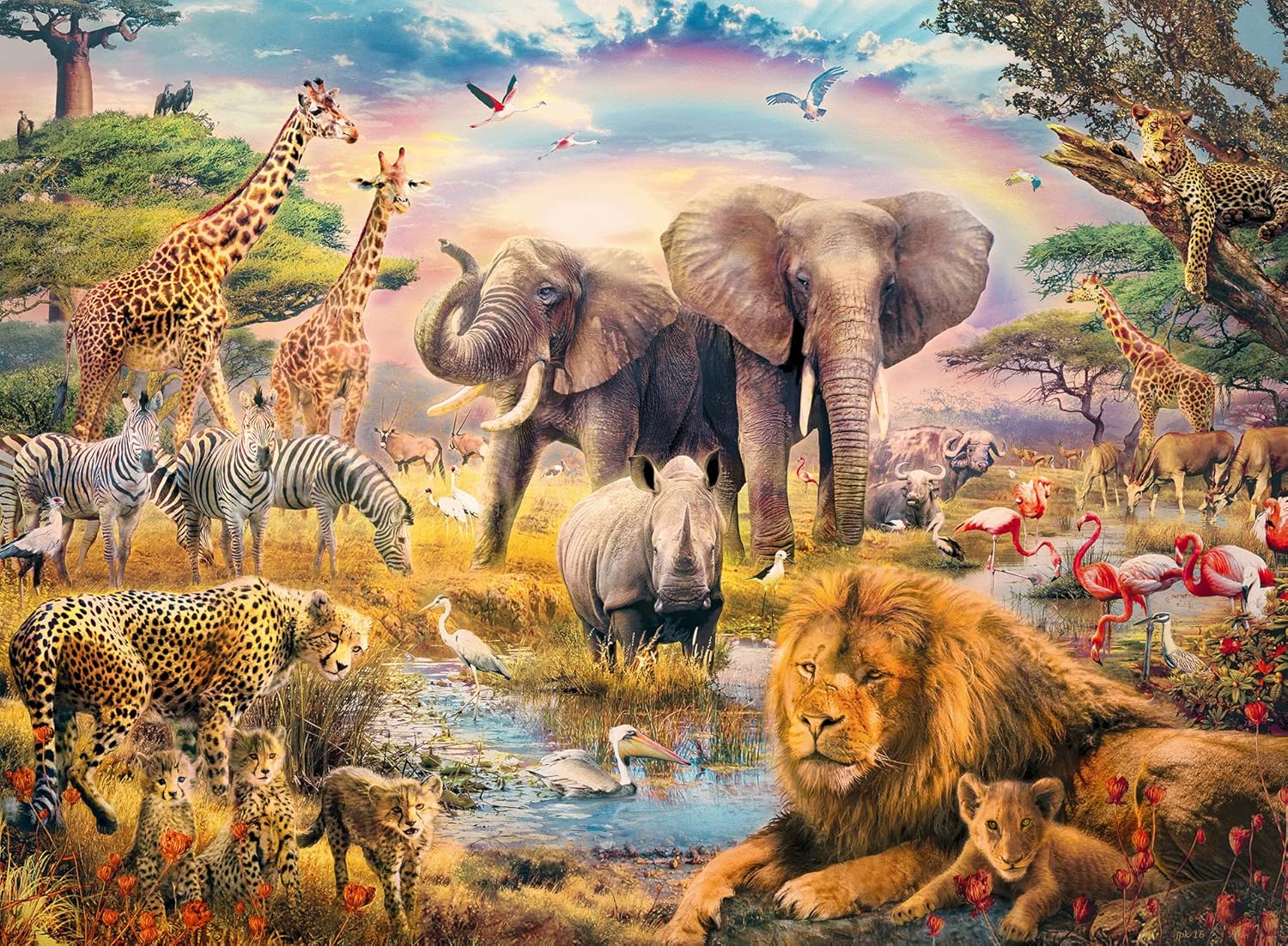 Ravensburger African Safari 100 Piece Jigsaw Puzzle - XXL Pieces for Kids 6 Years Up 11