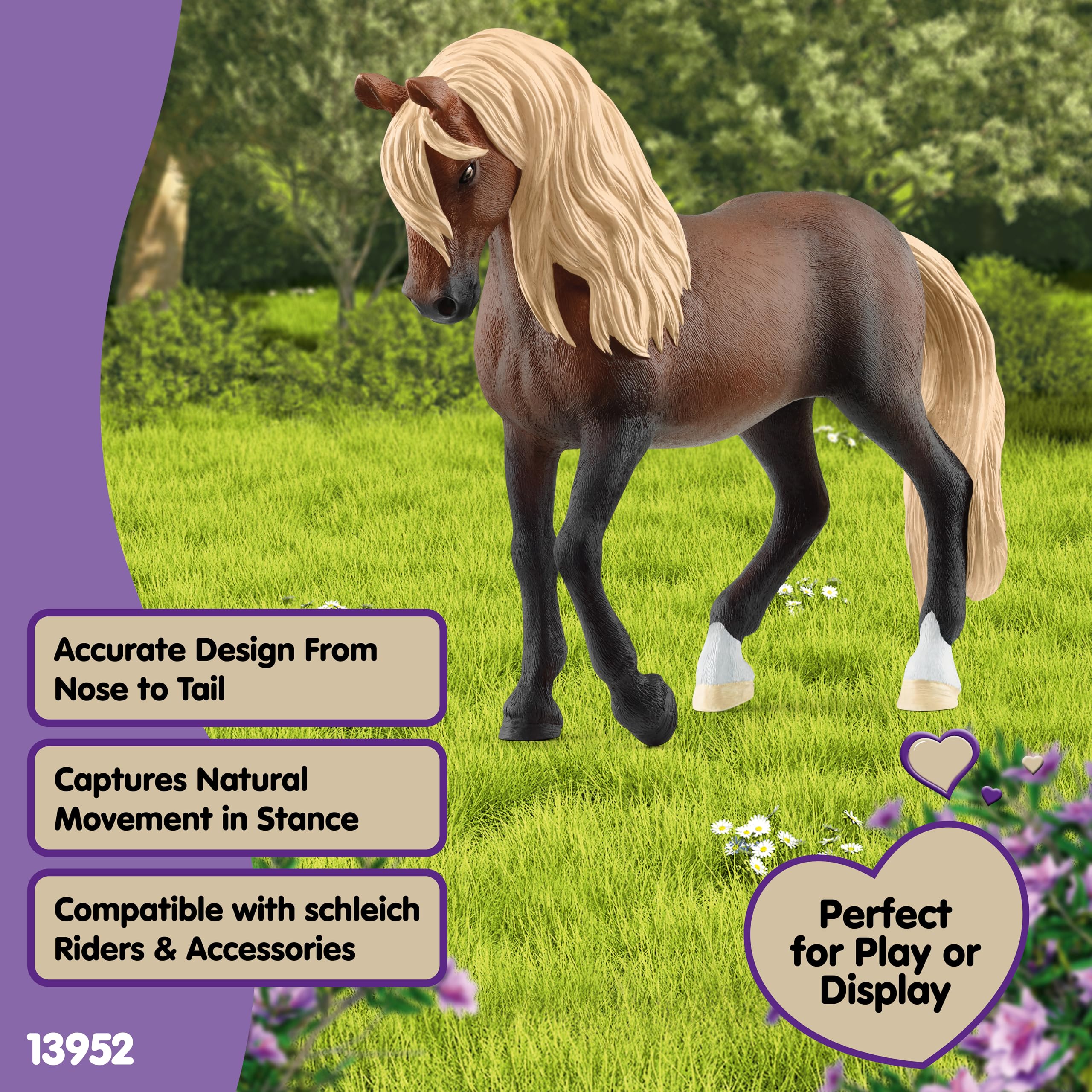 Schleich Peruvian Paso Stallion Figurine - Horse Club Collection | Brown, 4.1 inches 6