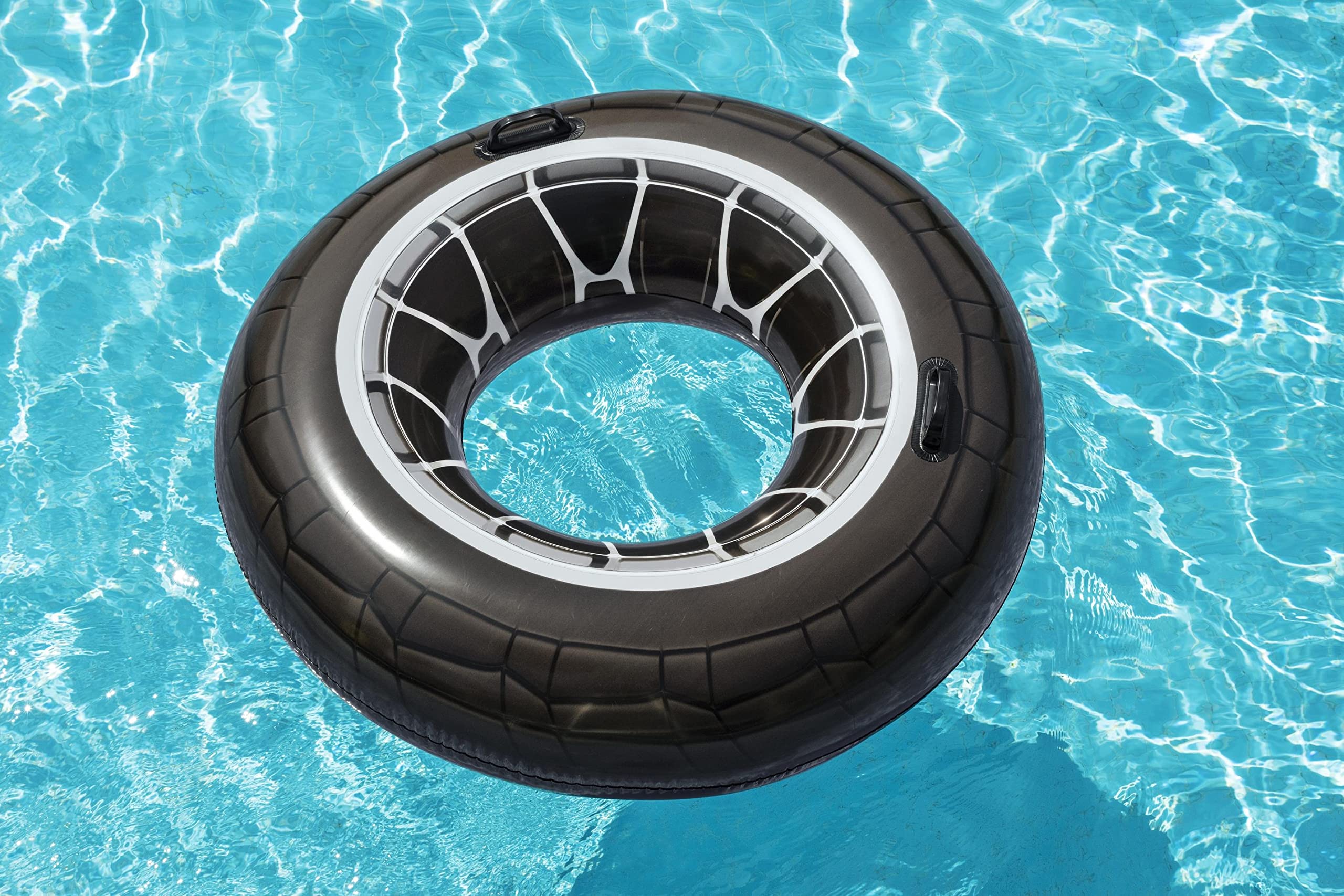 Bestway 36102 High Velocity Swim Ring - Realistic Tyre Design | Heavy-Duty Handles | Ages 12+ 6