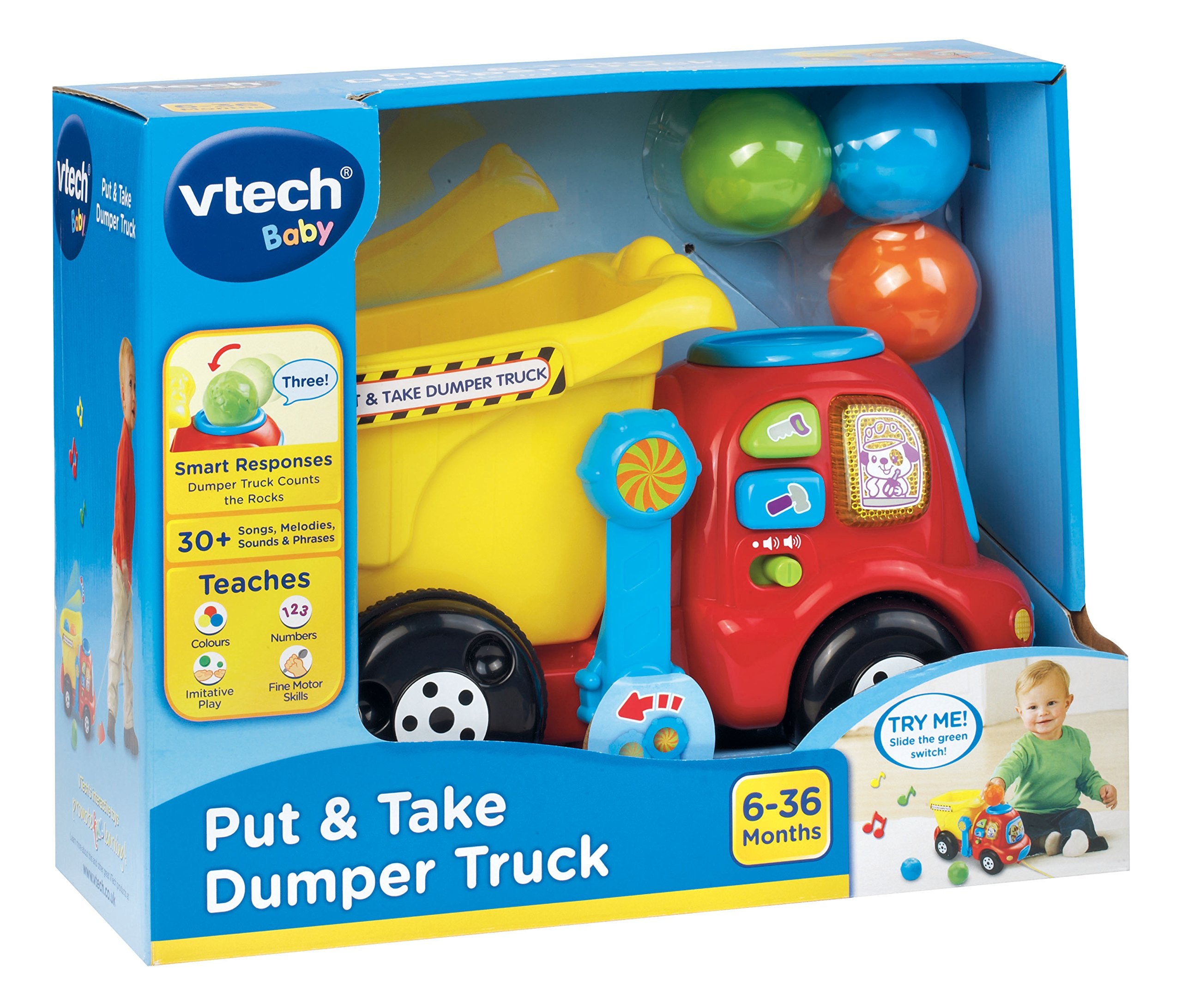 VTech Put and Take Dumper Truck - Interactive Educational Toy for Toddlers 6M+ 16