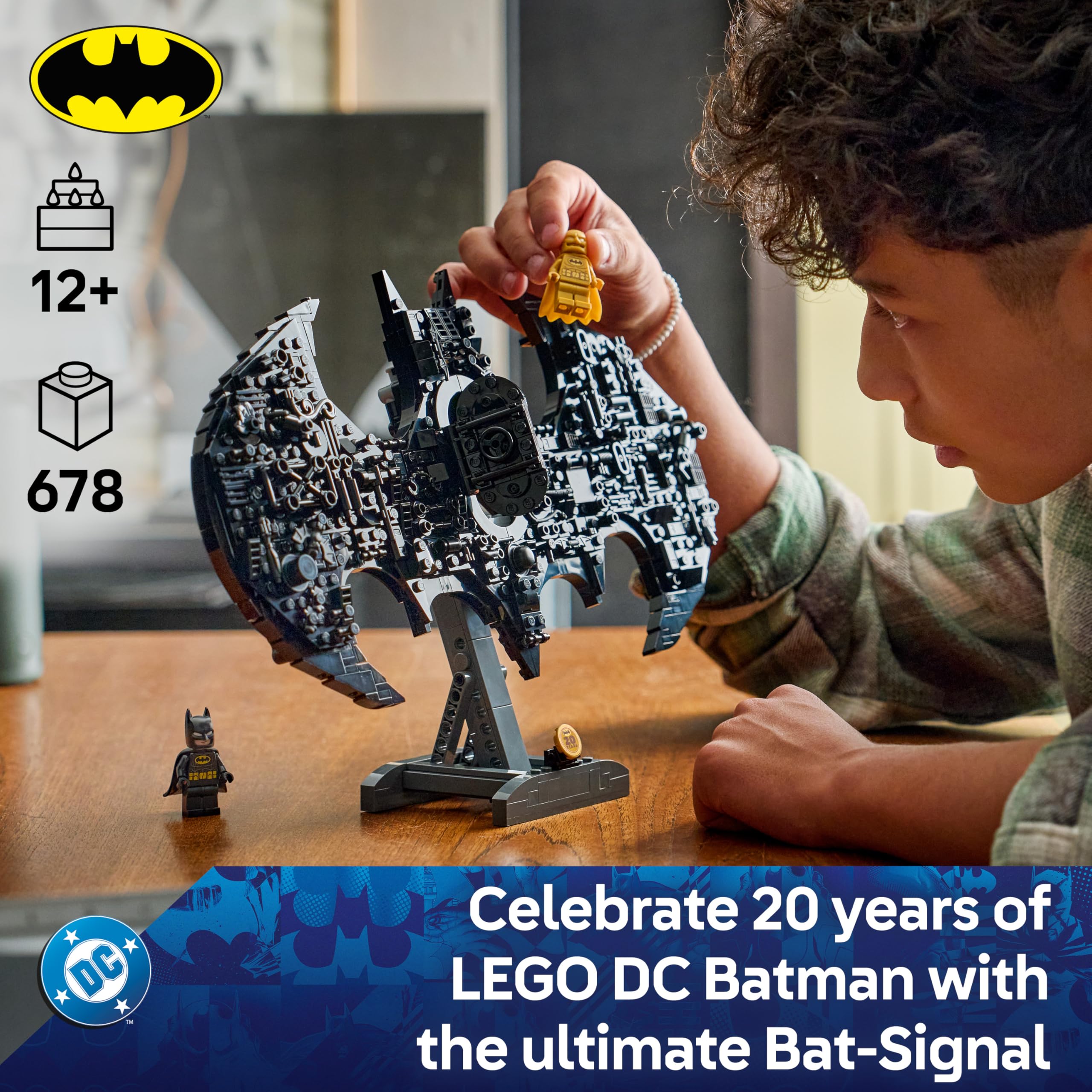 LEGO DC Batman Logo Building Set 76330 - 2 Minifigures | Ages 12+ | Display Model