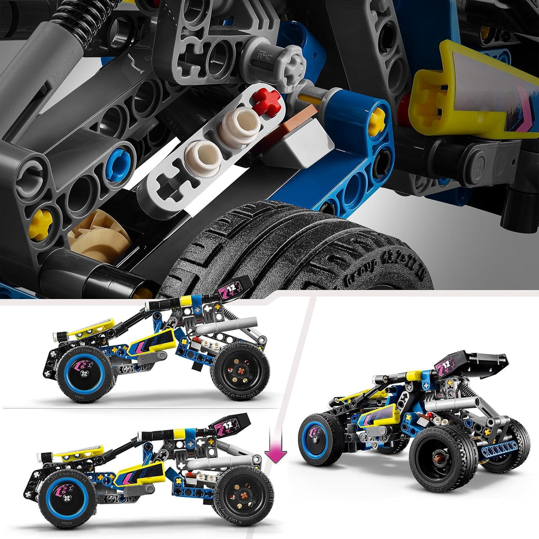 LEGO Technic Off-Road Race Buggy 42164 - 4-Cylinder Engine & Flex Steering Building Set for Kids 8+