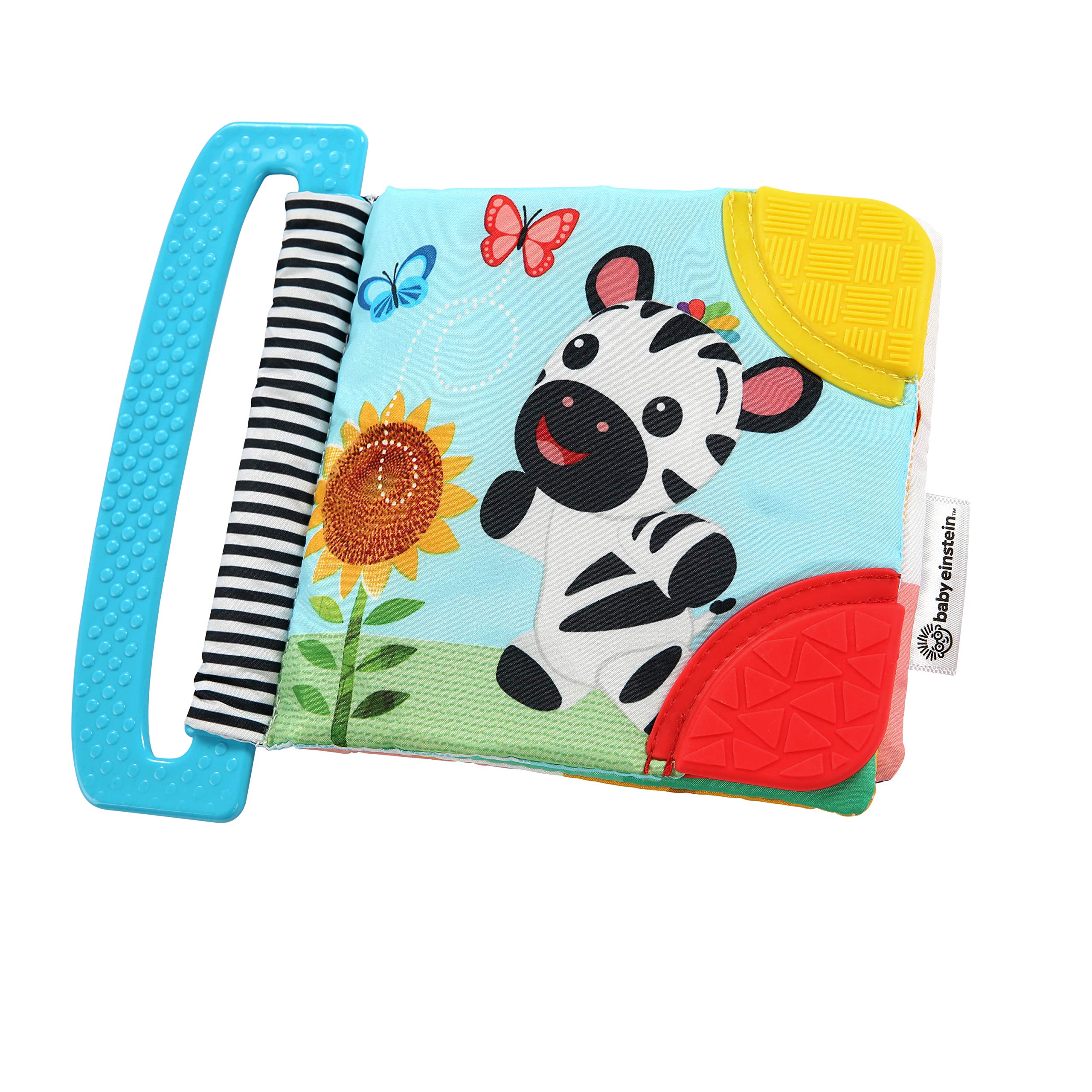 Baby Einstein Curious Explorers Teether Book Take-Along Toy for Newborns +