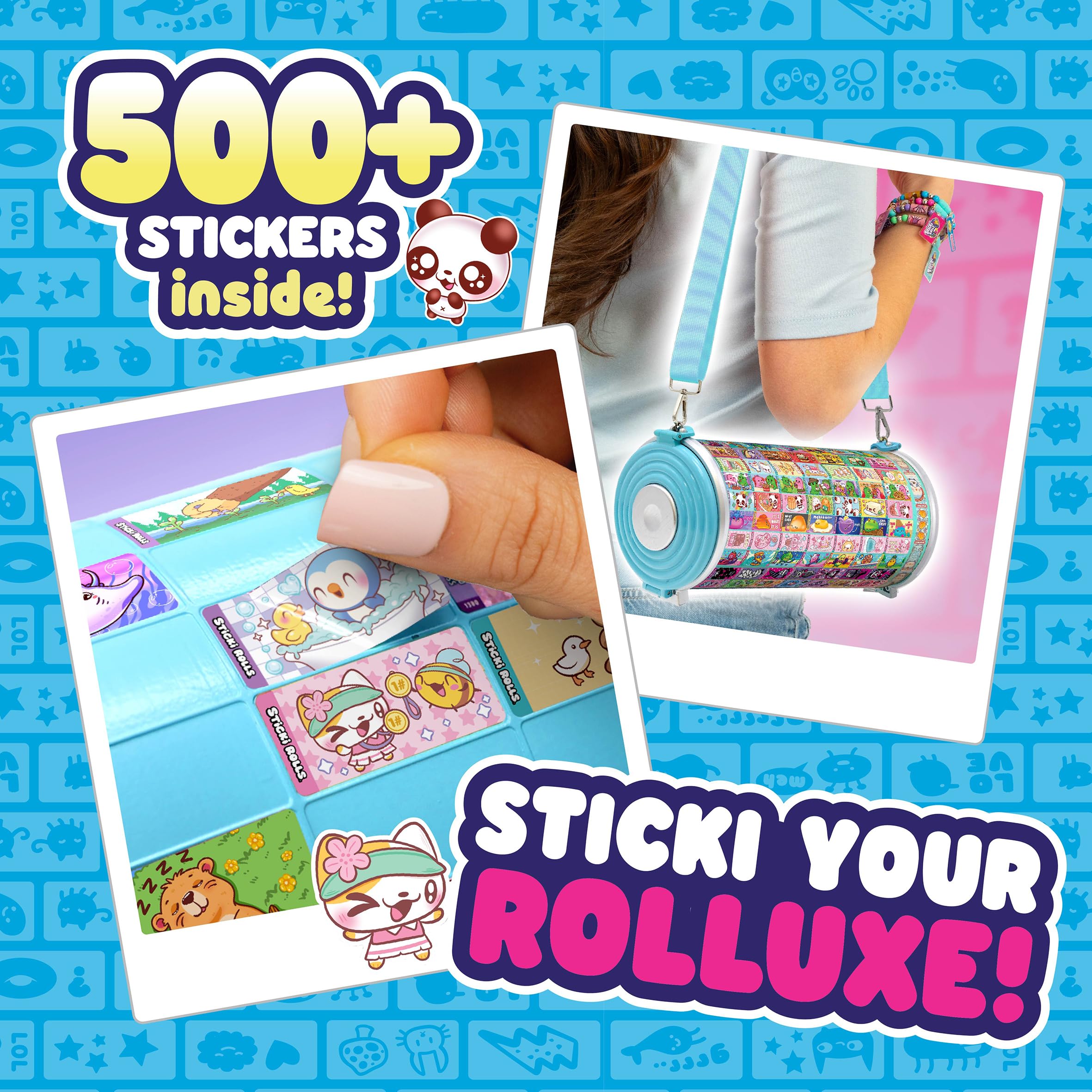 STICKI ROLLS Sticki Rolluxe S3 - Handbag Carry Case & Jewellery Craft Kit | Ages 5+ 7