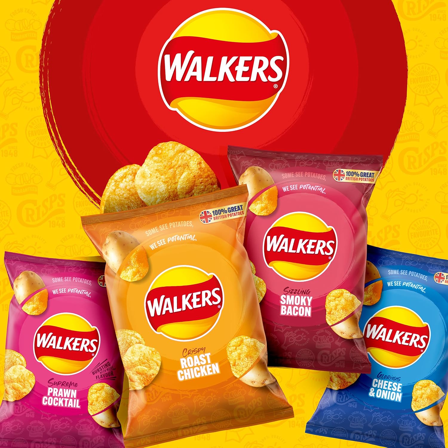 Walkers Roast Chicken Crisps 32.5g (Case of 32) - Made with 100% British Potatoes 10