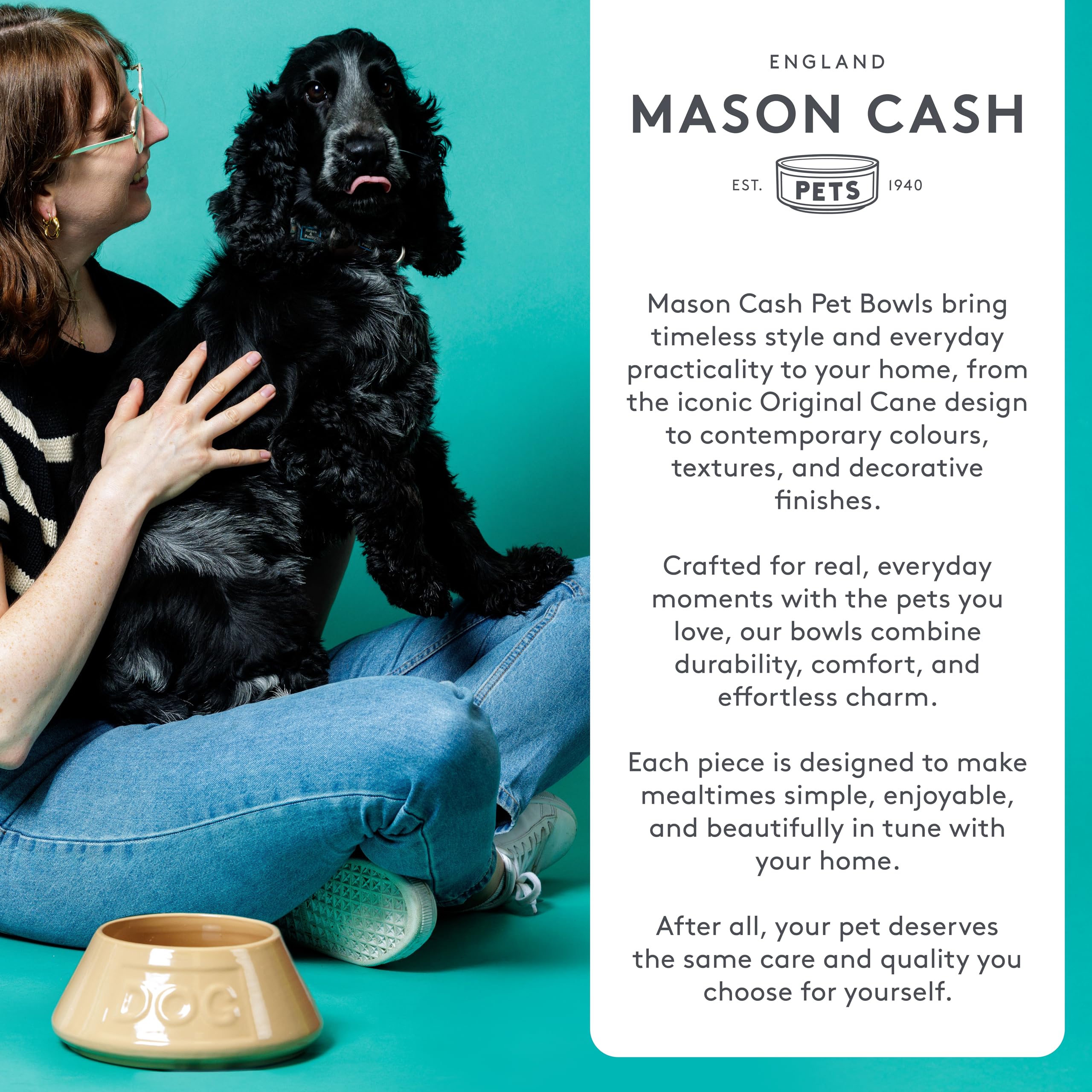 Mason Cash Colour Mix Cream Cat Saucer - 13 cm Diameter | 200ml Capacity | Durable Stoneware 4