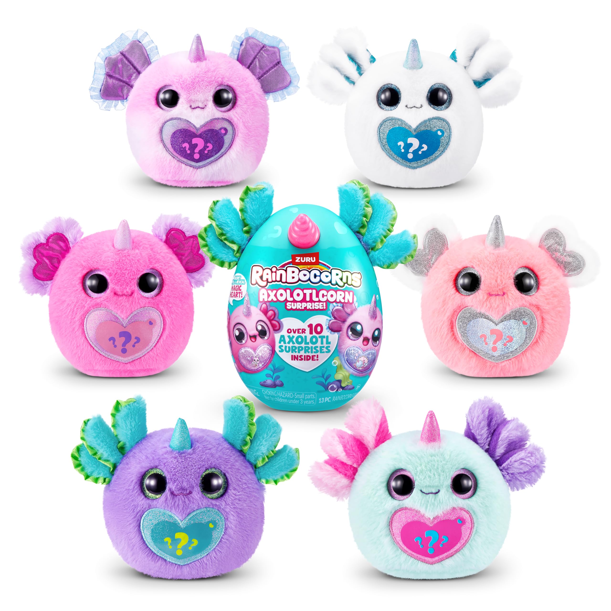 Rainbocorns Axolotlcorn Surprise by ZURU - Collectible Plush Toy with 10 Surprises, Ages 3+ 7