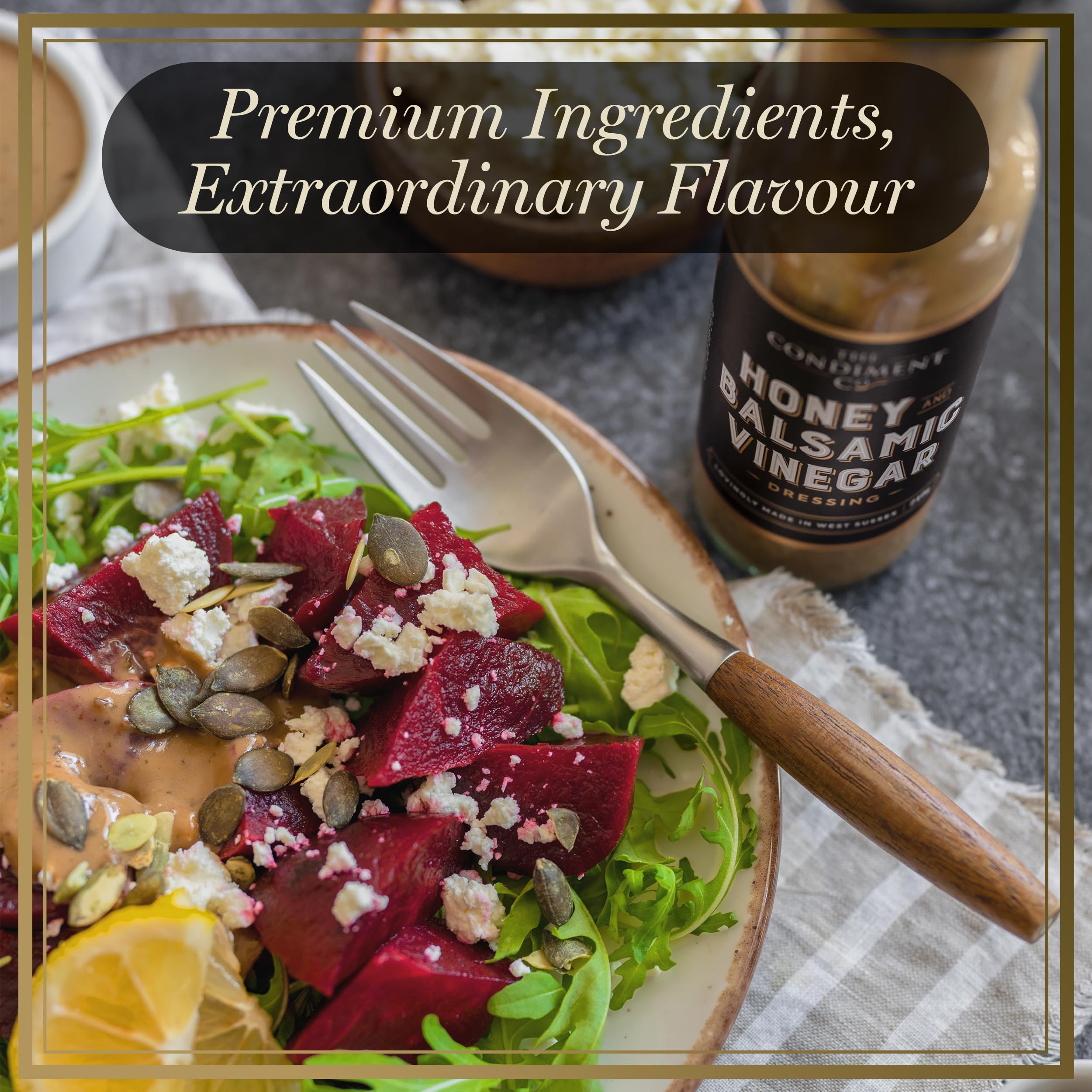 The Condiment Company Honey Balsamic Vinegar Dressing - Sweet & Spicy Glaze | 240g 3