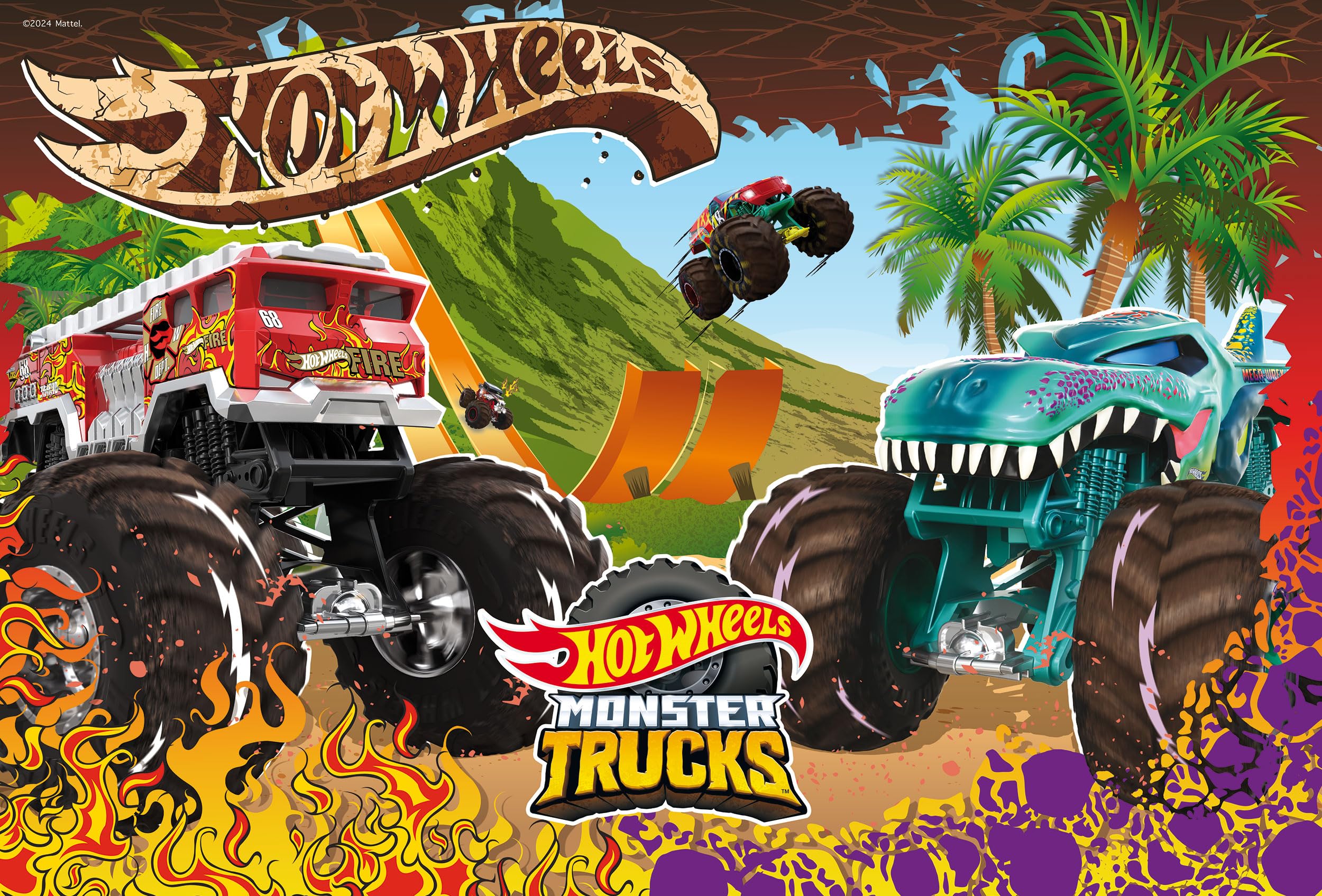 Lisciani Hot Wheels Monster Truck Puzzle - 60 Pieces | Ages 4+ | 35x50cm 2