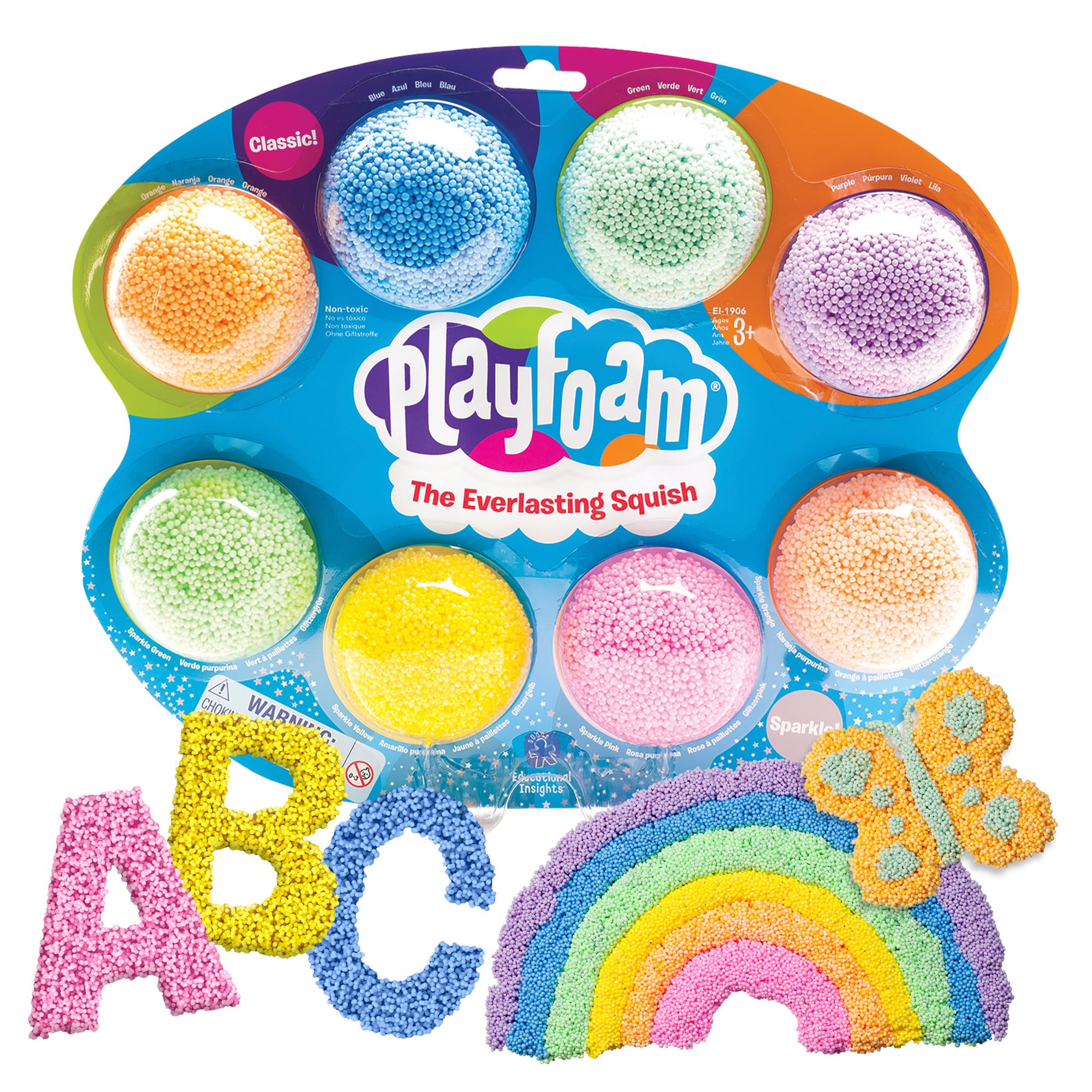 Educational Insights Playfoam Combo 8-Pack - Never Dries Out, Sensory Shaping Fun | Ages 3+