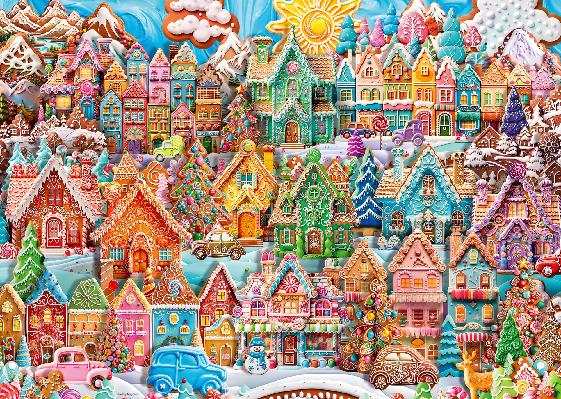 Ravensburger Christmas Cookie Village 1000 Piece Jigsaw Puzzle - Premium Family Puzzle for Ages 12+