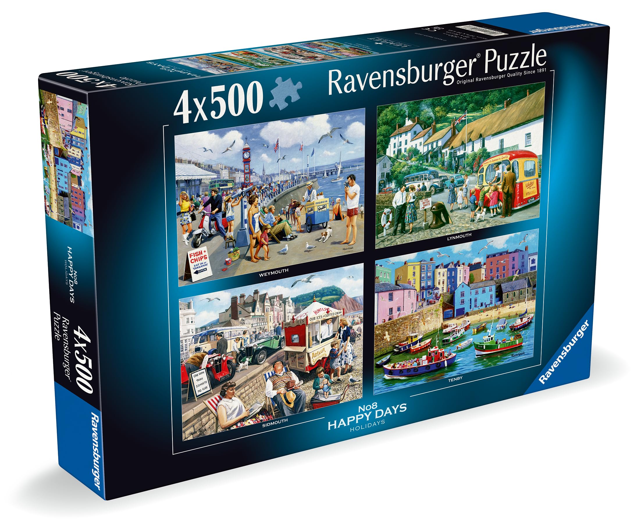 Ravensburger Happy Days No. 8 Holidays - 4x 500 Piece Jigsaw Puzzles for Adults & Children 10+ 9