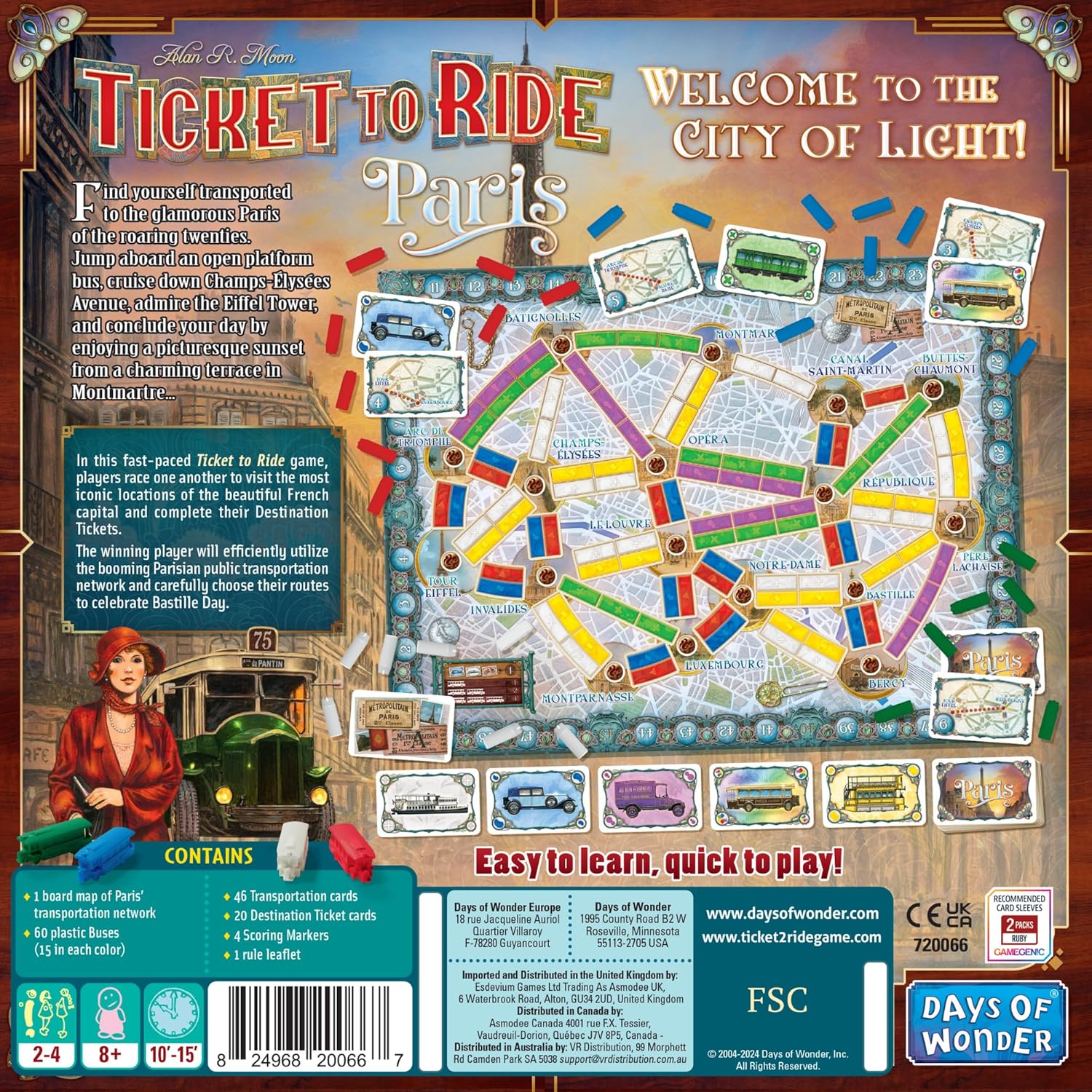 Days of Wonder Ticket to Ride Paris Board Game 2