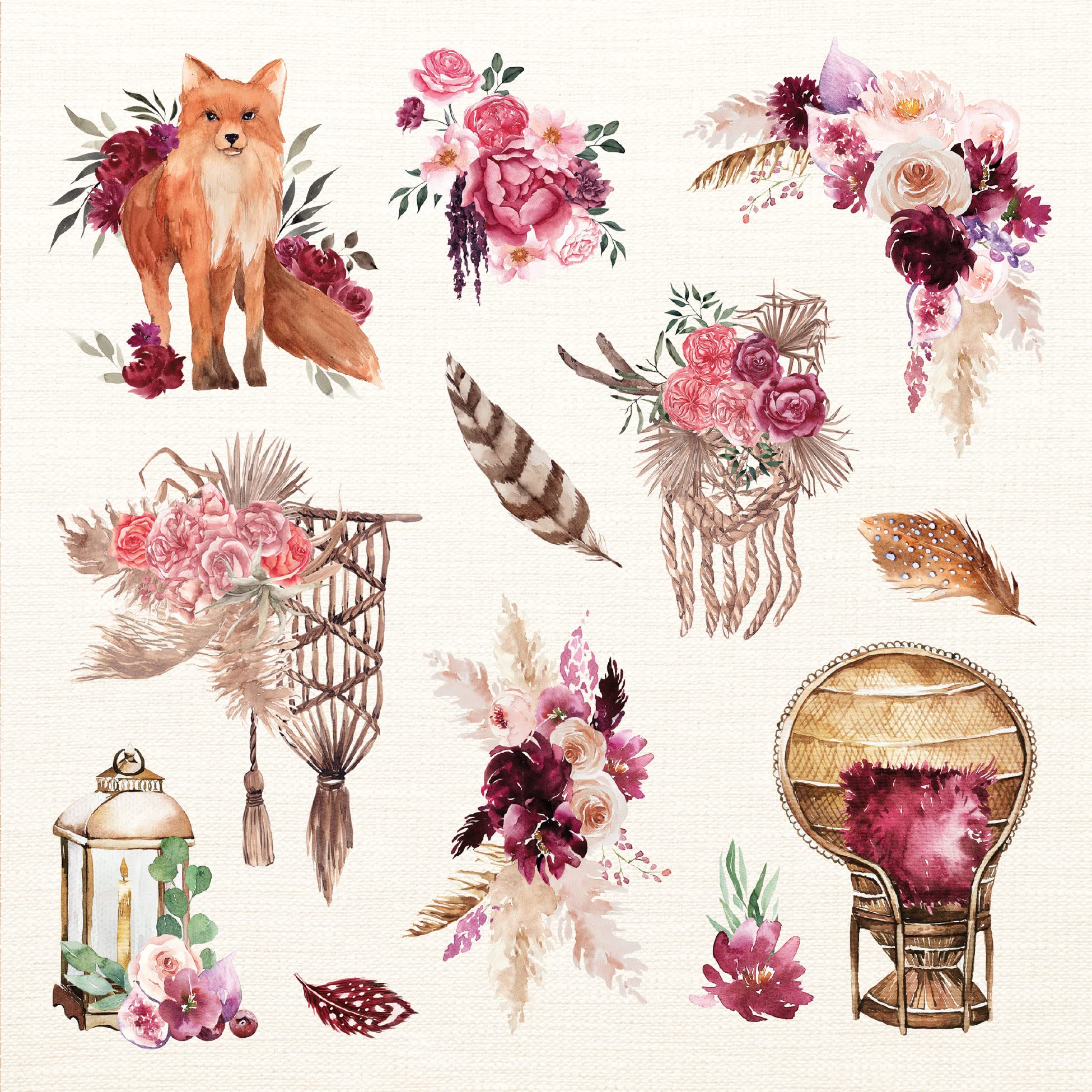 Peter Pauper Press Boho Dreams Sticker Book - Floral, Animal, Decorative Themes | 750 Stickers | Multi-color 2