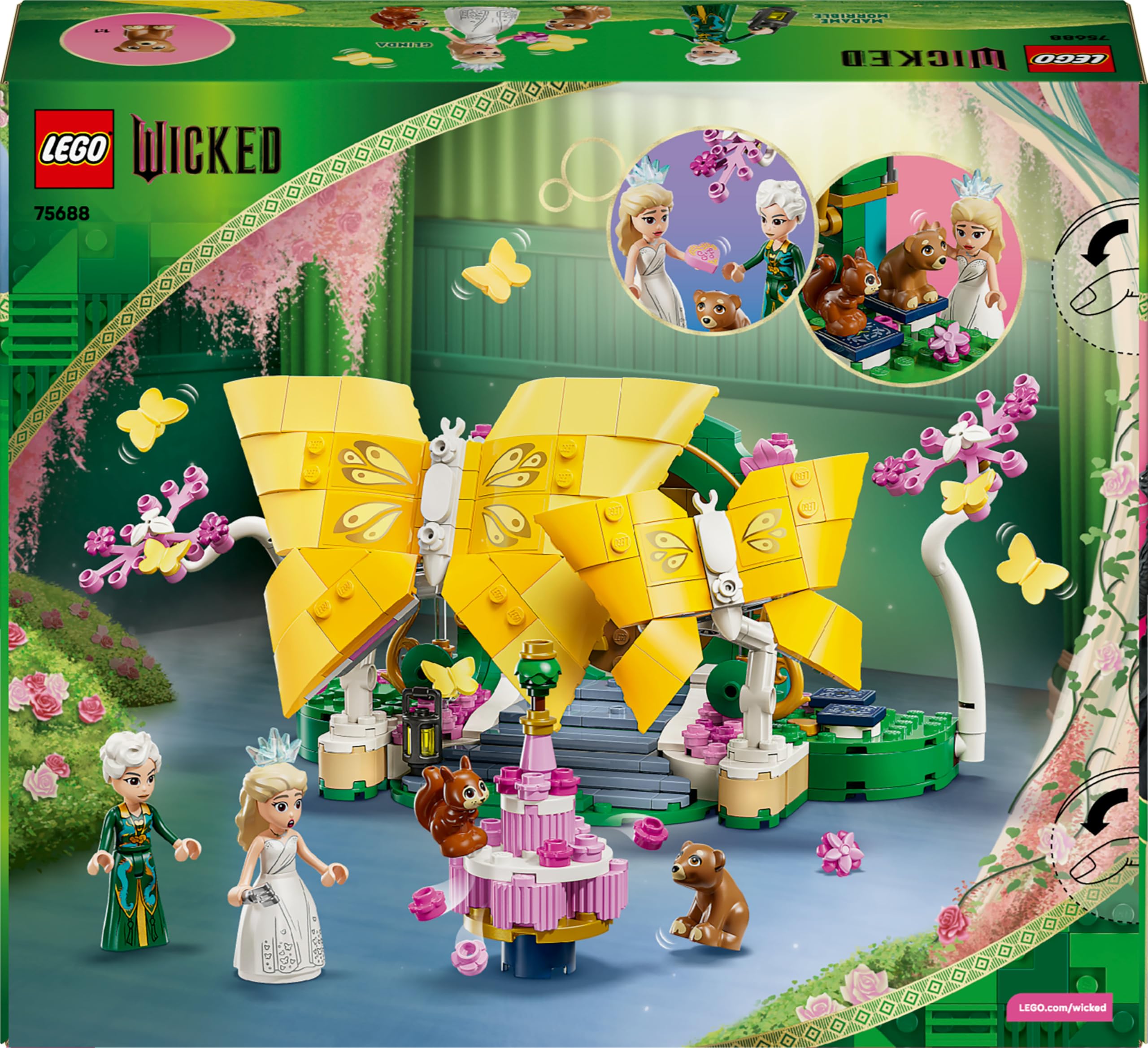 LEGO Wicked Glinda's Wedding Day - Building Toy with 2 Mini Dolls & 2 Posable Butterflies for Ages 8+ 20