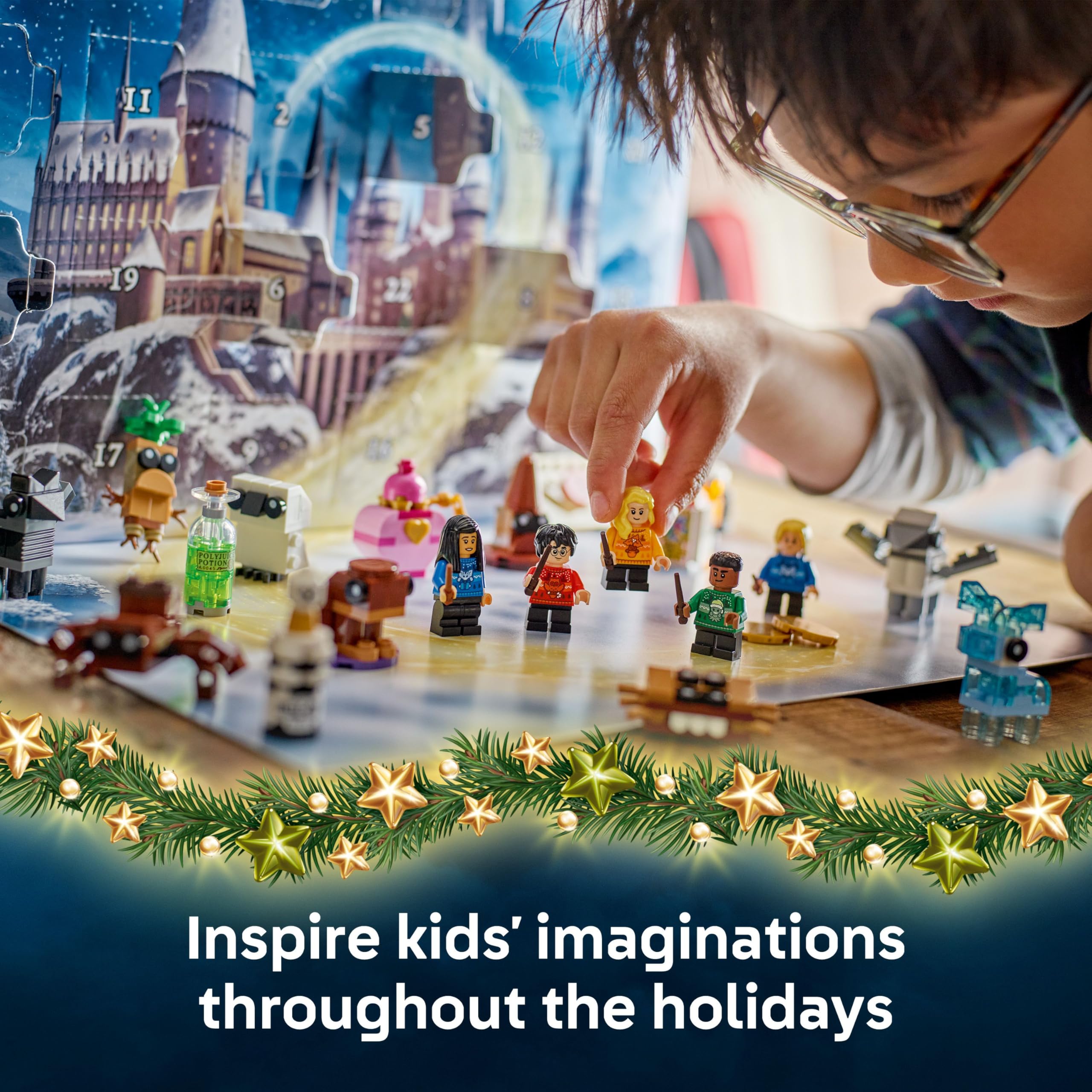 LEGO Harry Potter Advent Calendar 2025 - 278-Piece Building Set with 8 Minifigures & 6 Creatures for 7+ 6