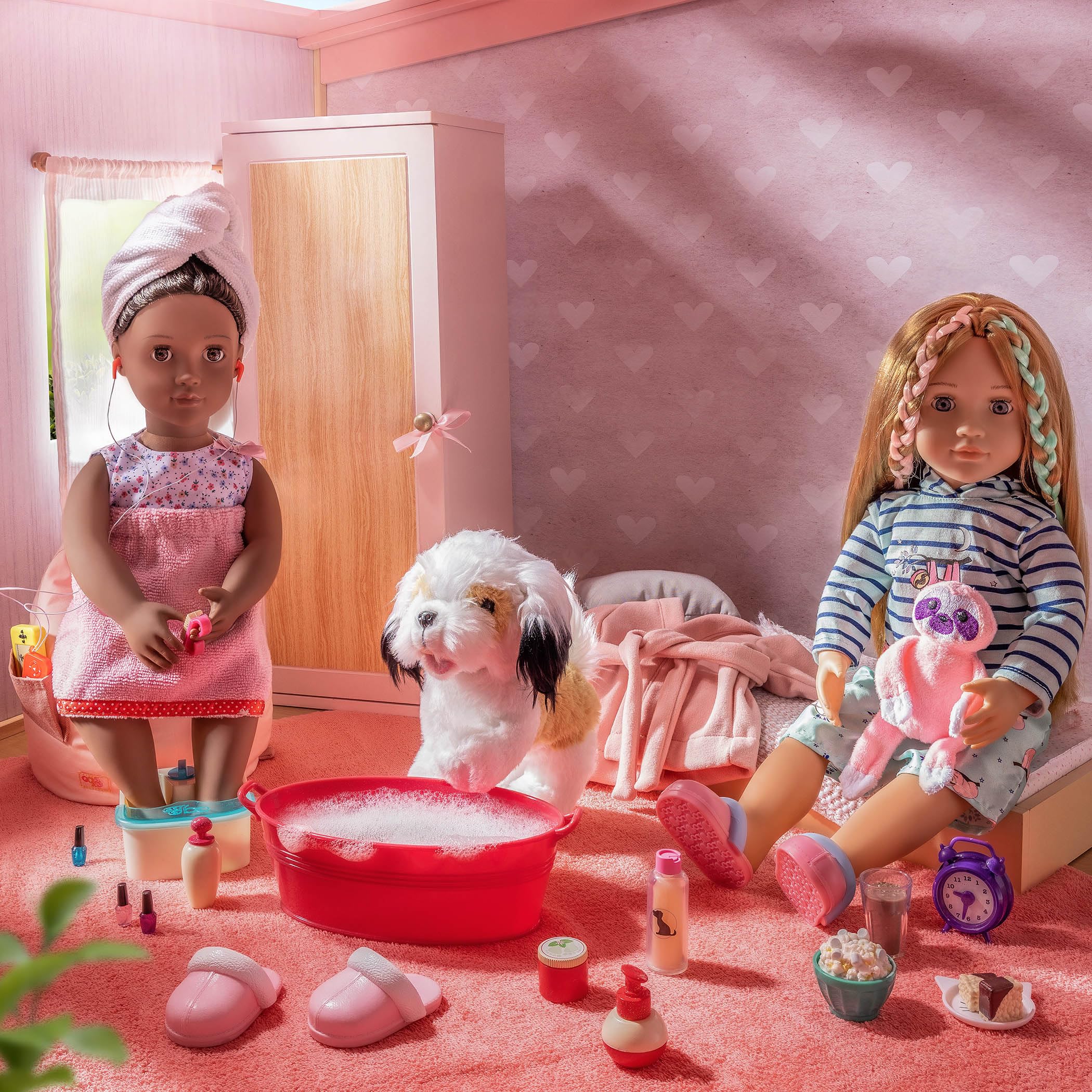 Our Generation Sleepy Sloth Outfit - Pajama Set with Plush Sloth for 46 cm Dolls 5