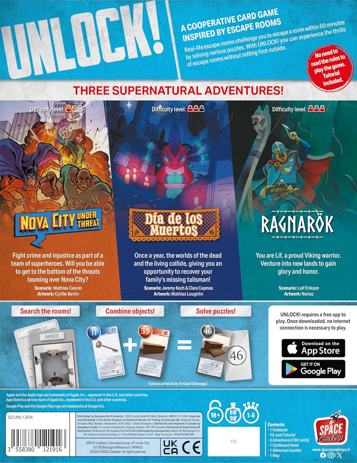 Space Cowboys Unlock! 12 Supernatural Adventures Cooperative Card Game 3