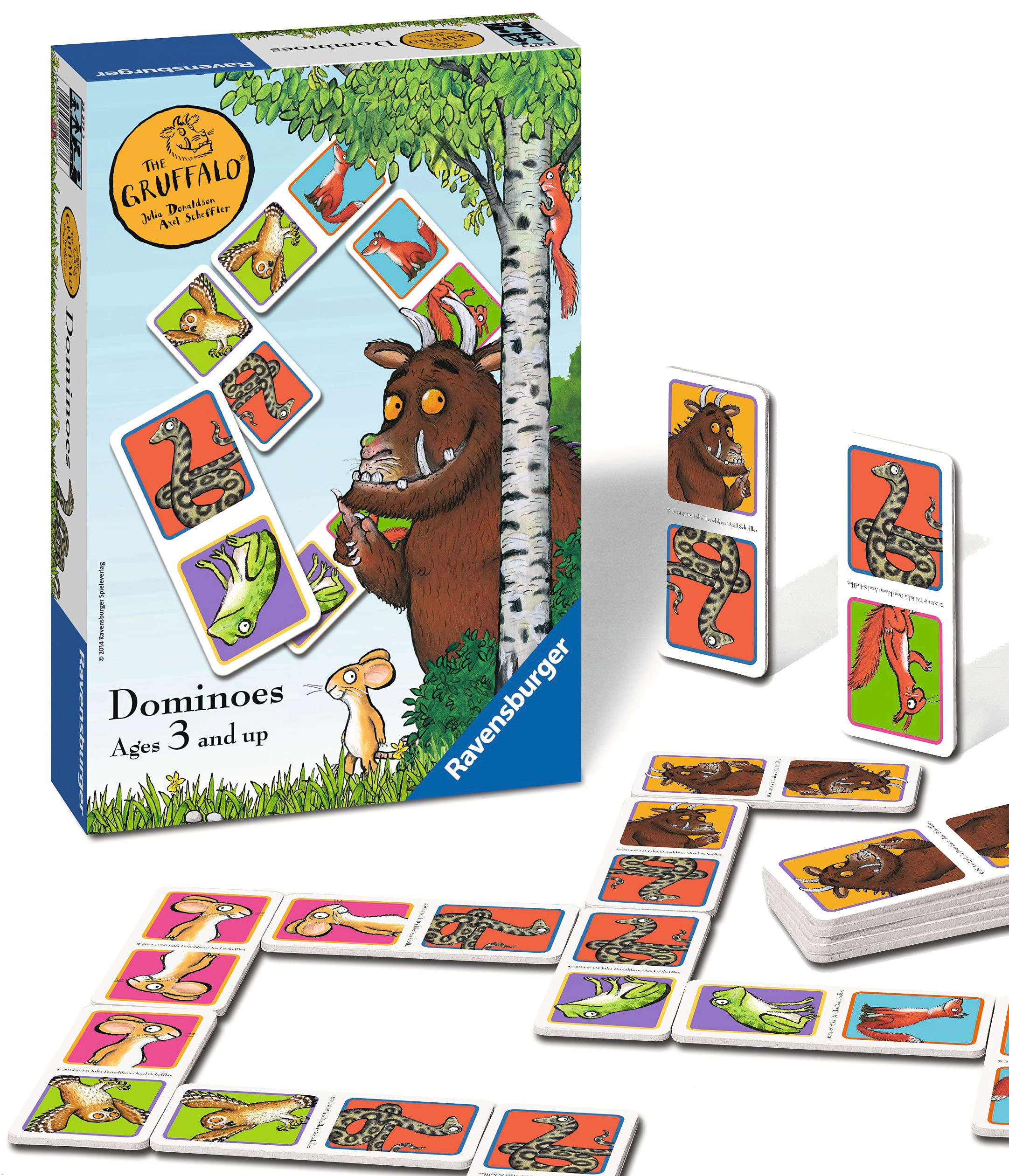 Ravensburger The Gruffalo Dominoes Set - 28 Picture Dominoes for Children Age 3+ | Portable Cardboard Game 1