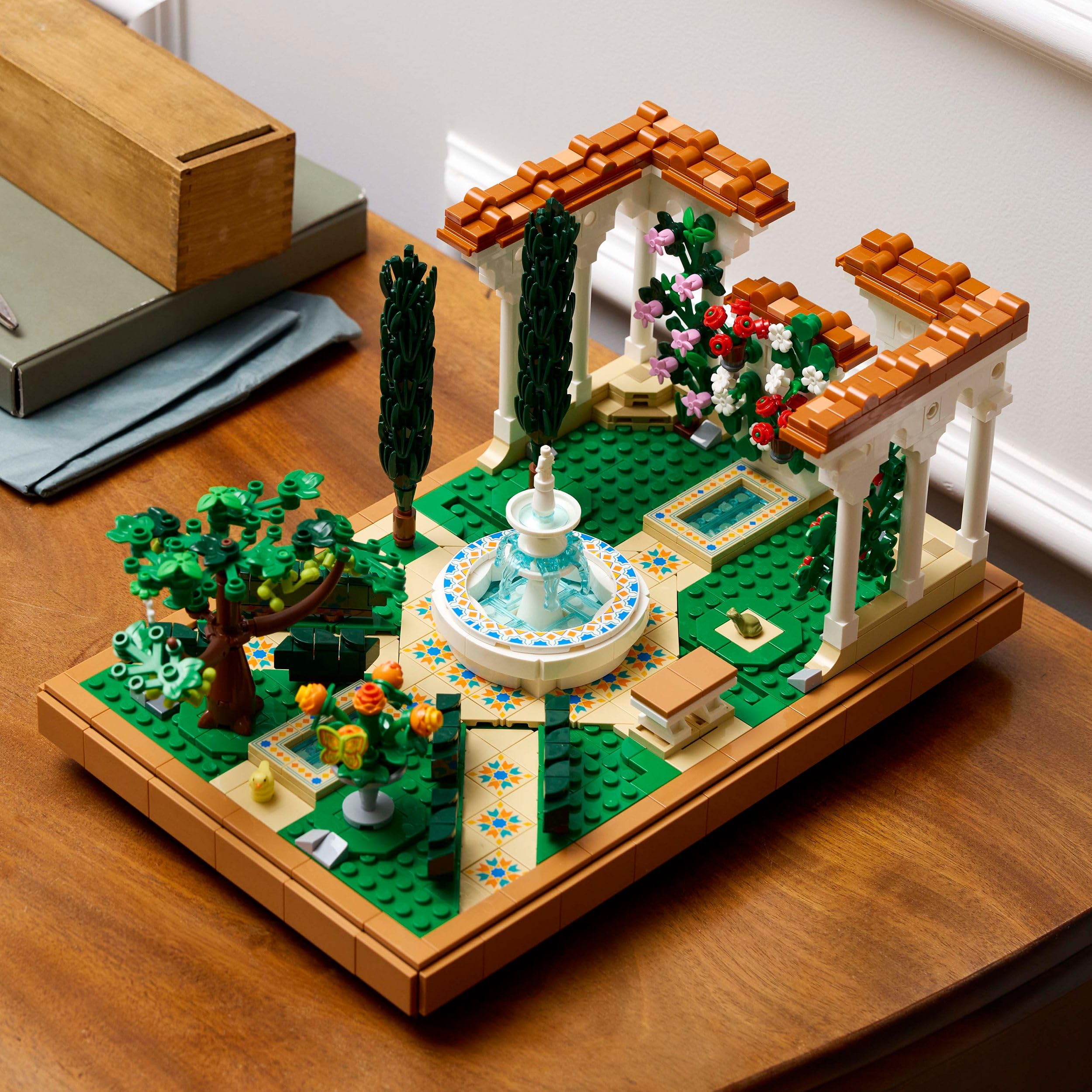 LEGO Icons Fountain Garden Building Set - 1302-Piece Decor Model for Adults 7