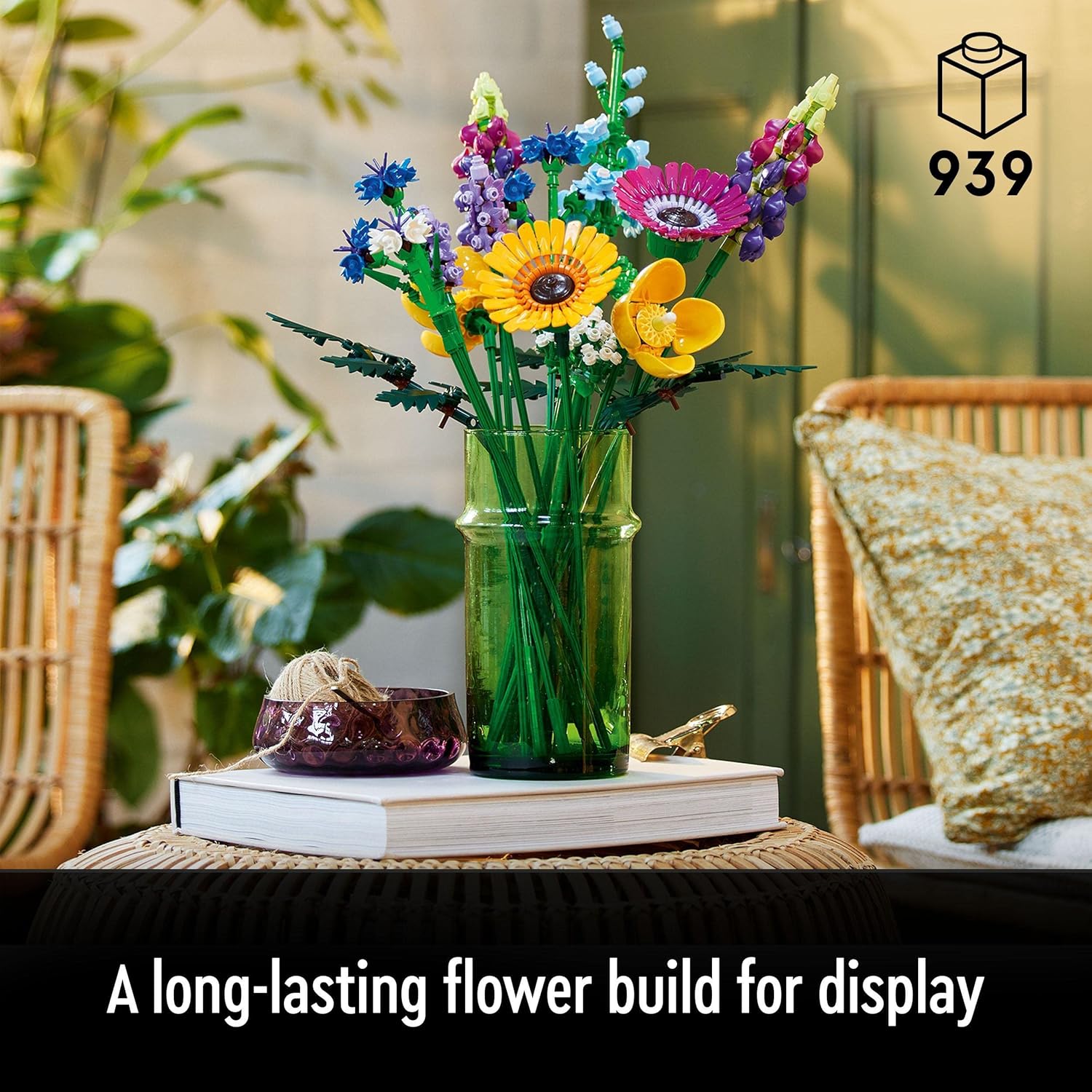 LEGO Icons Wildflower Bouquet 10313 - Adult Building Set with 8 Flower Species